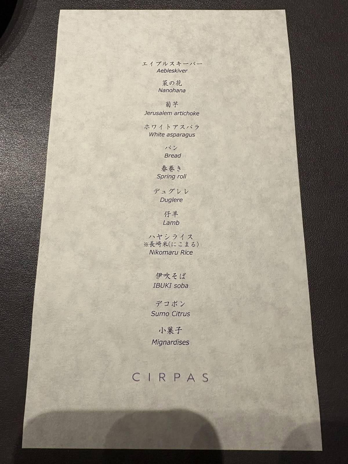 CIRPAS меню
