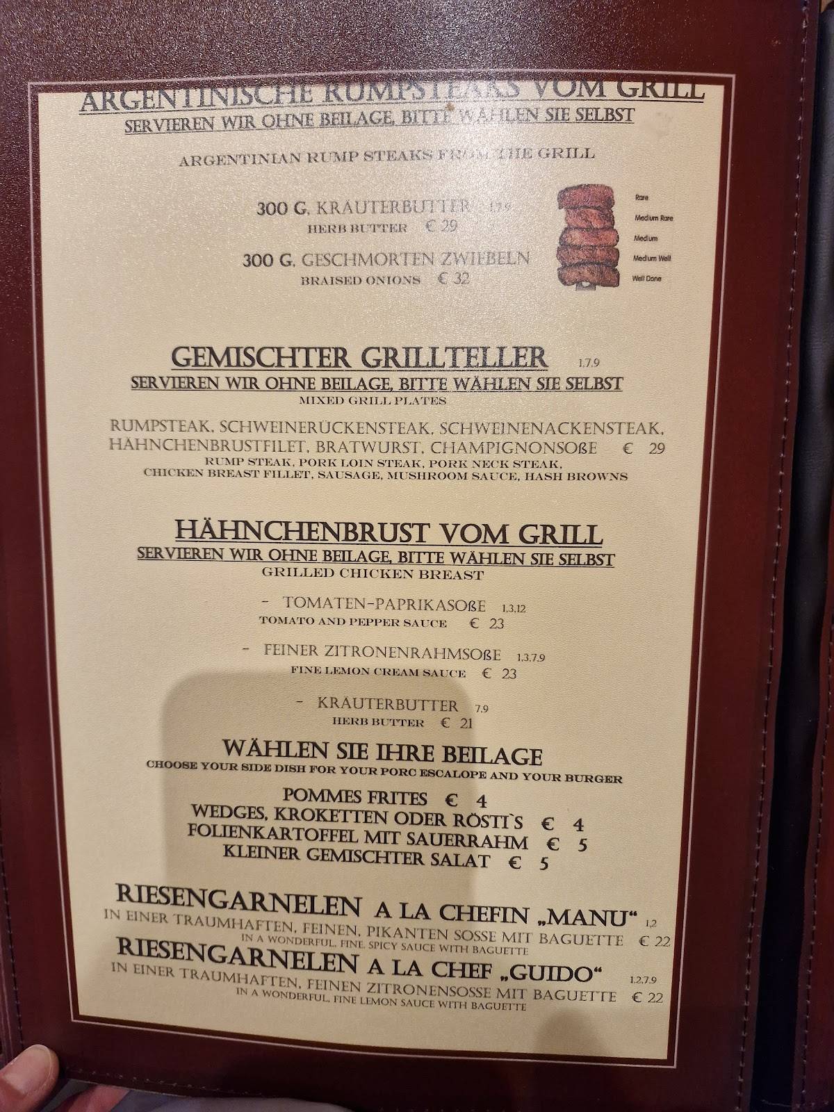 Restaurant Café Rosenberger меню