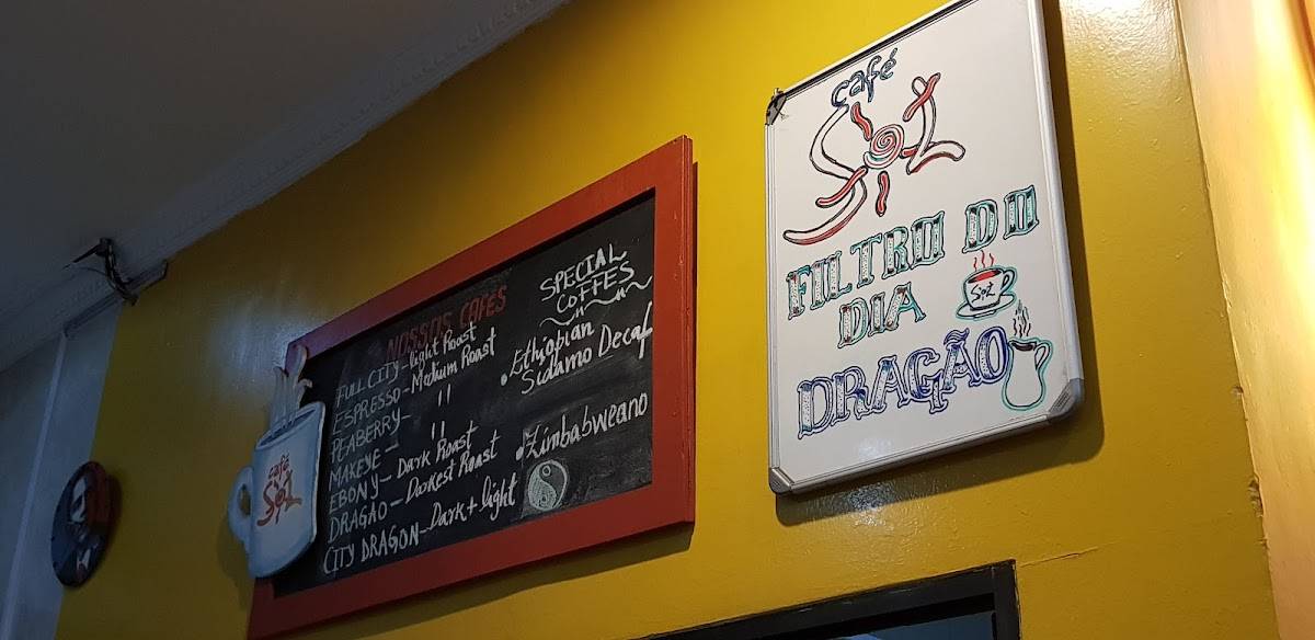 Café Sol меню