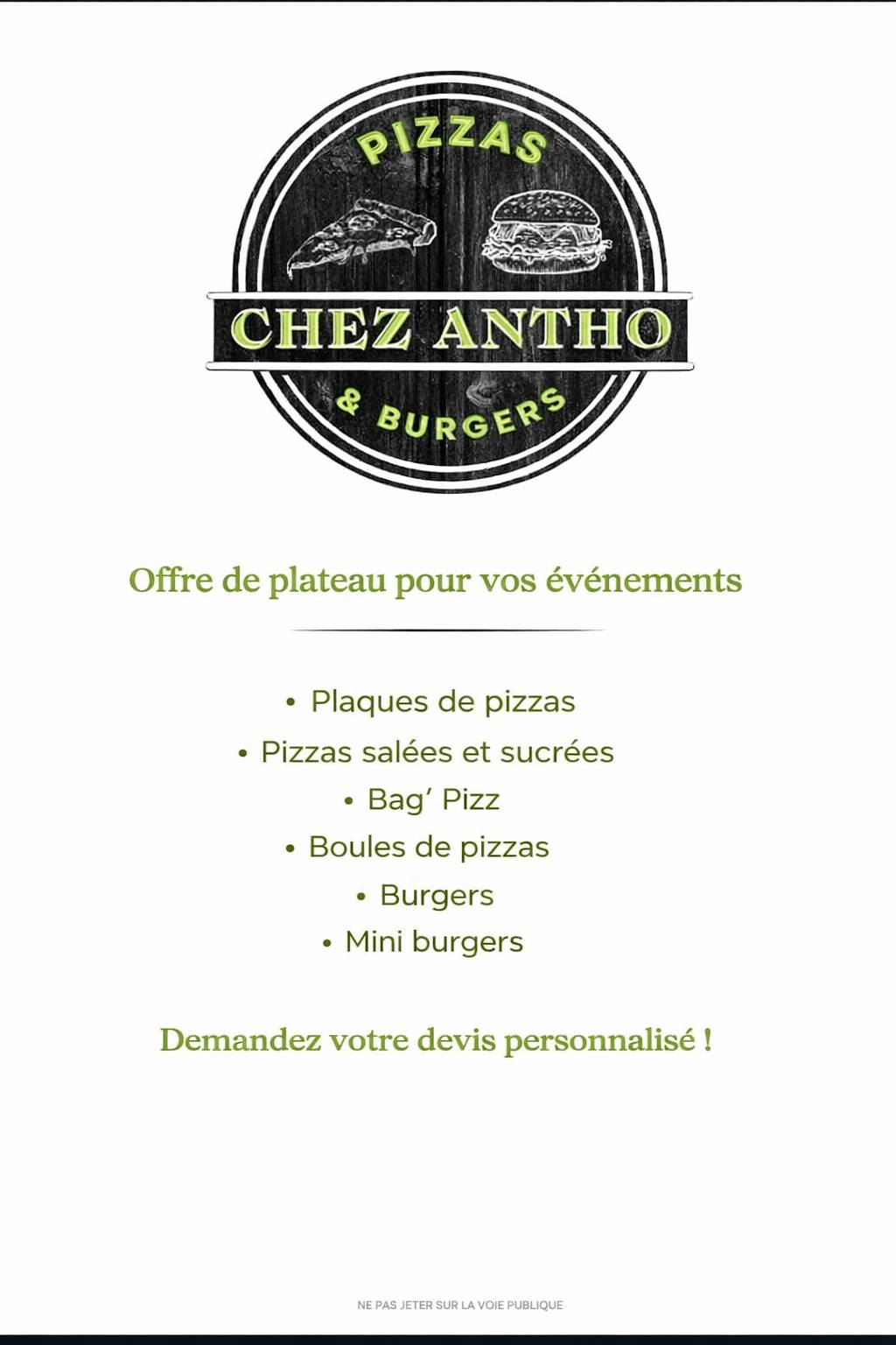 Chez Antho меню