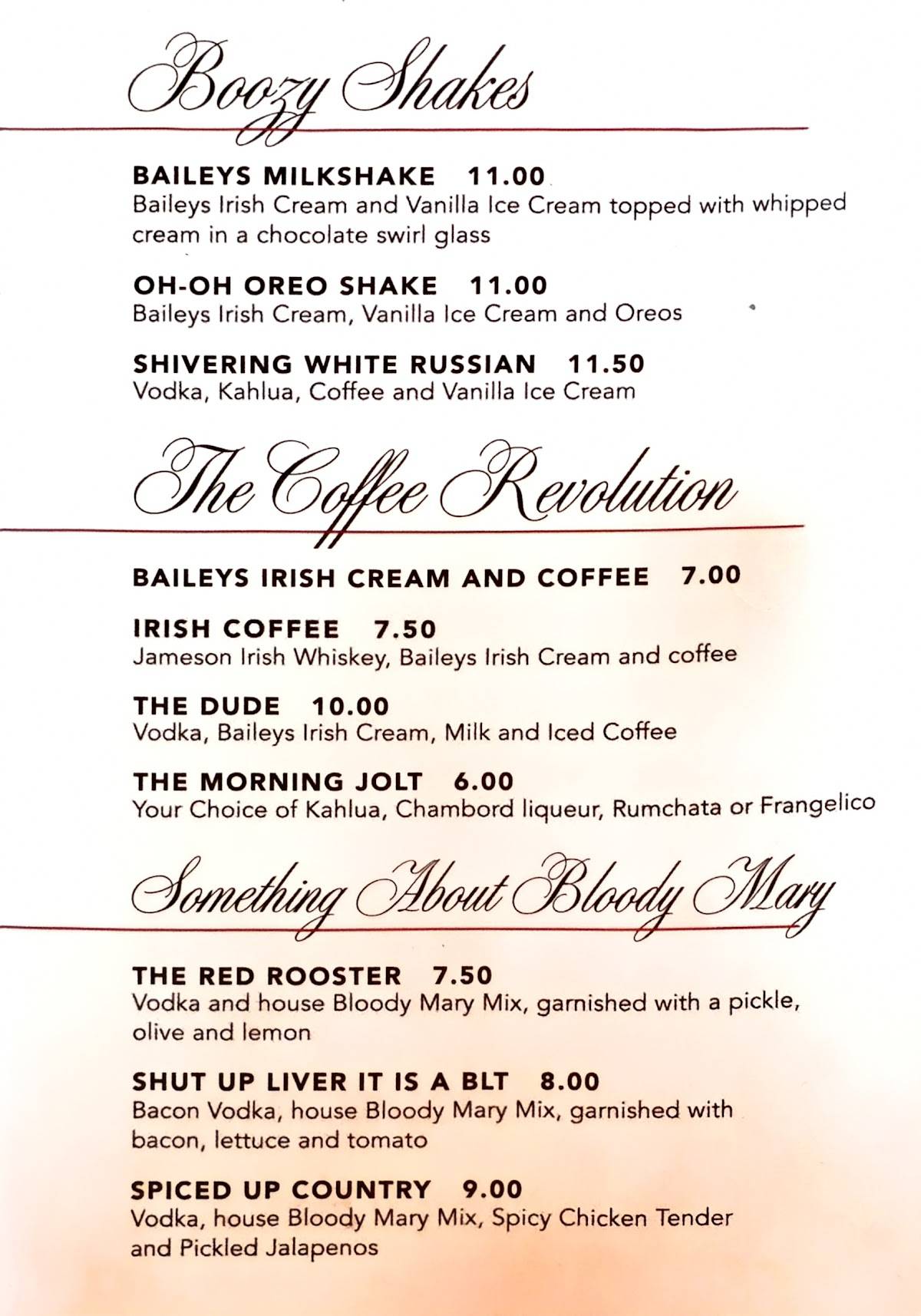 Country Kitchen Restaurant меню