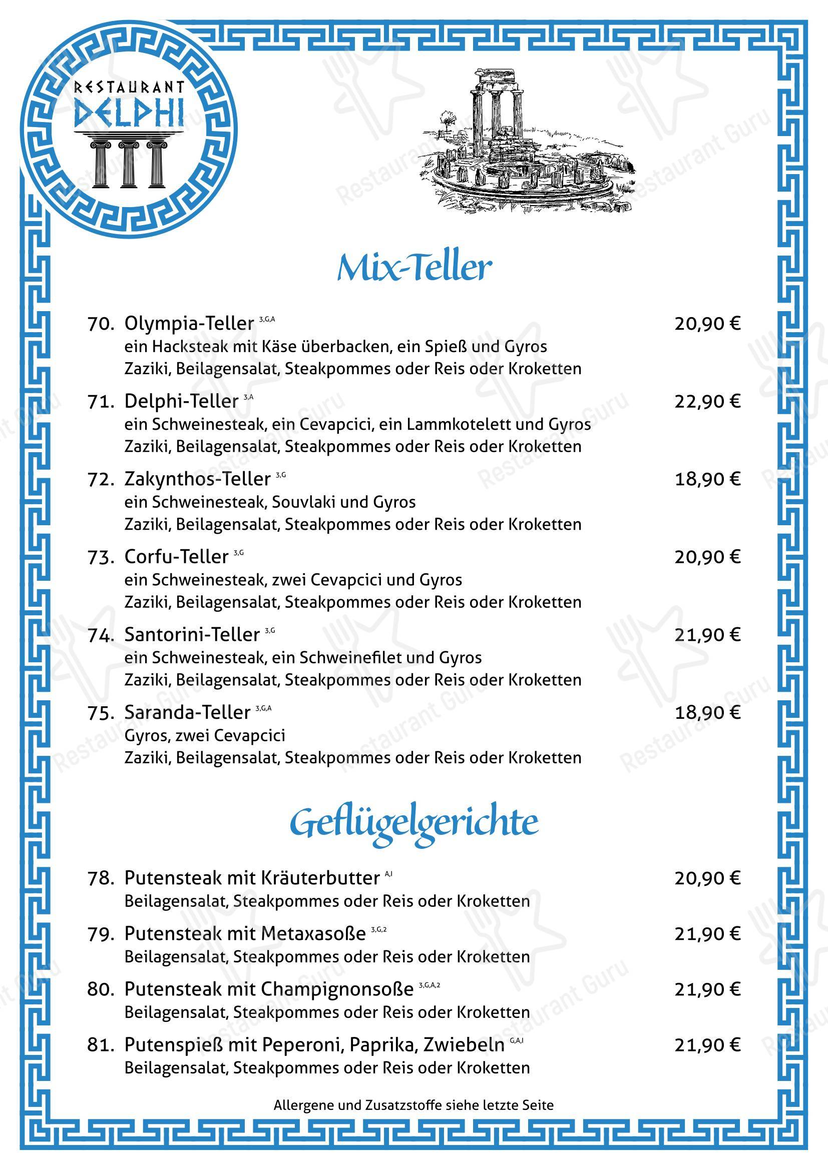 Restaurant Delphi в Нойштадте - Меню напитков