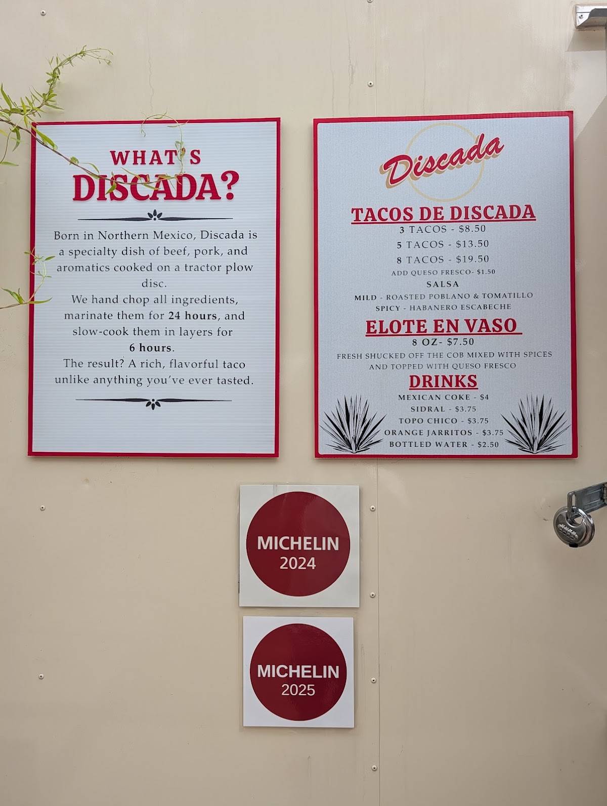 Discada меню
