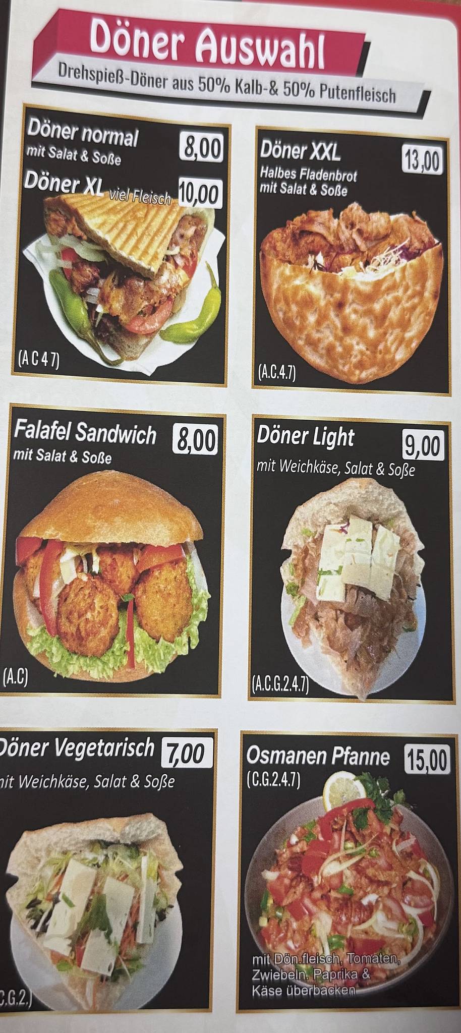 Efe Döner Riedstadt меню