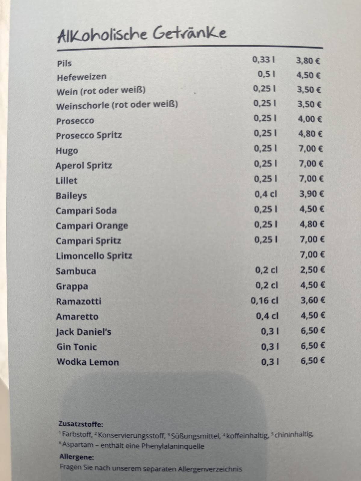 Eiscafé La Fontana Rauenberg меню