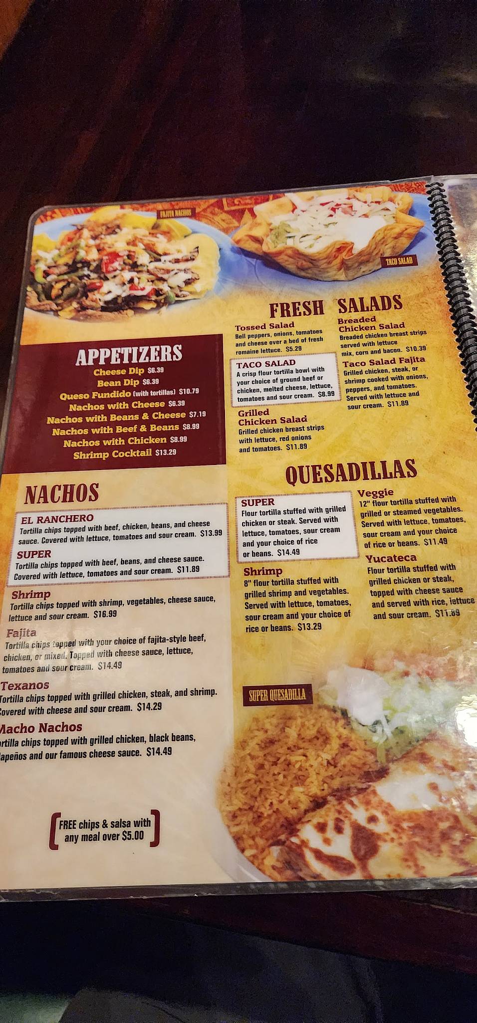 El Ranchero Mexican Restaurant меню