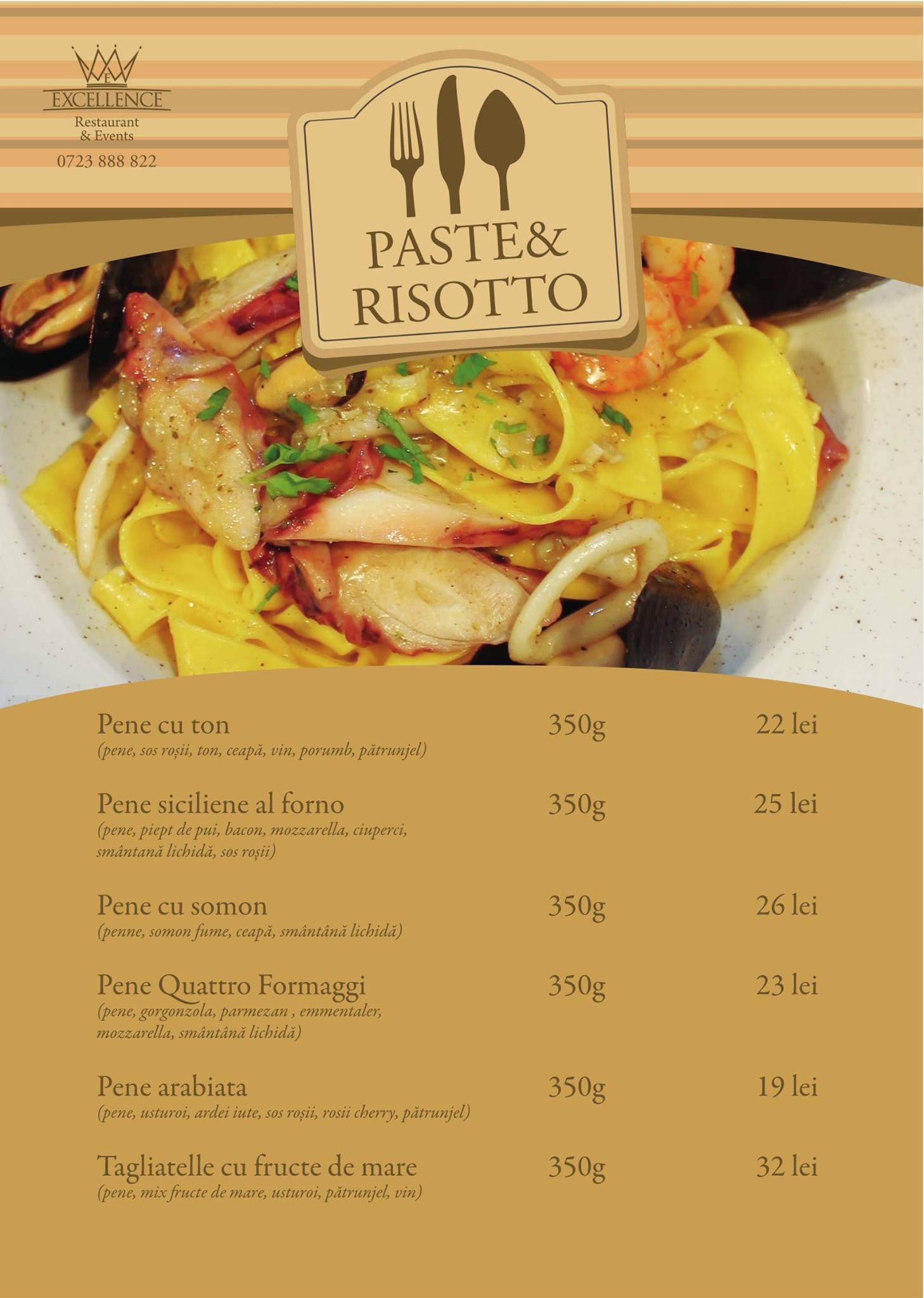Restaurant Excellence меню