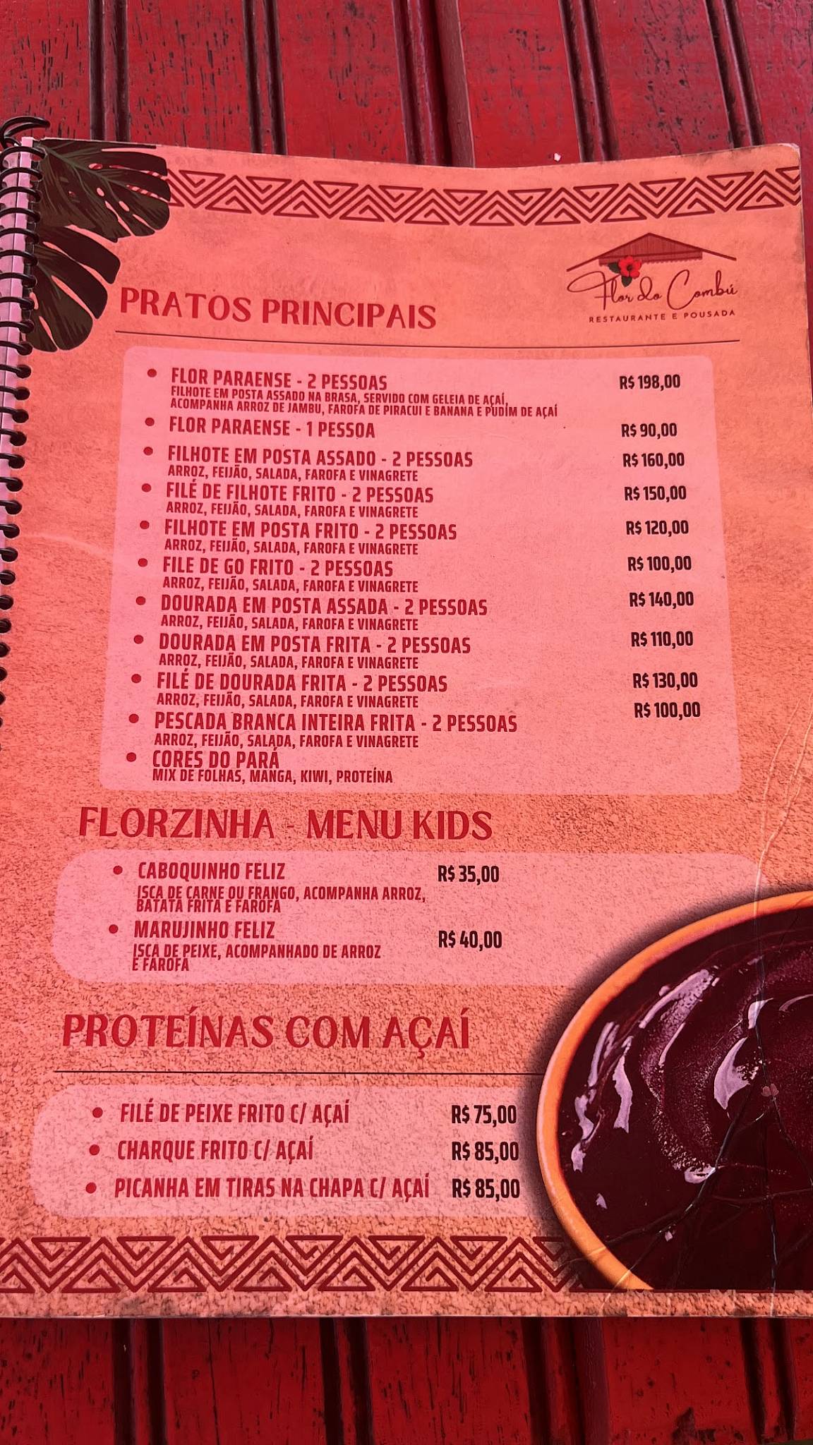 Flor do Combú меню