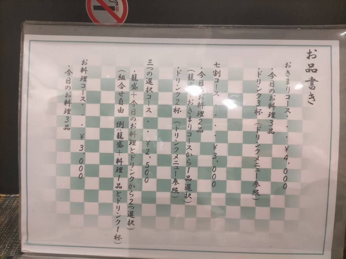 Fukuregi меню
