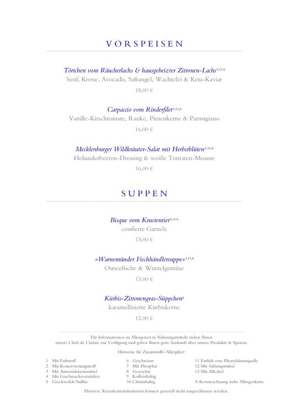 Restaurant GENUSSHAFEN меню