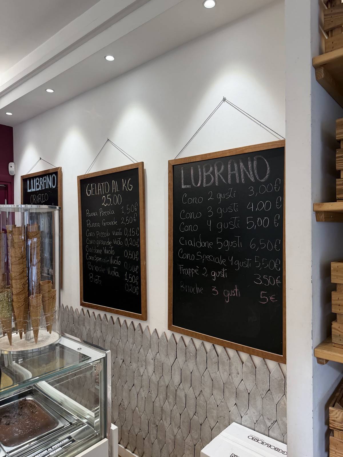 Gelateria Lubrano меню