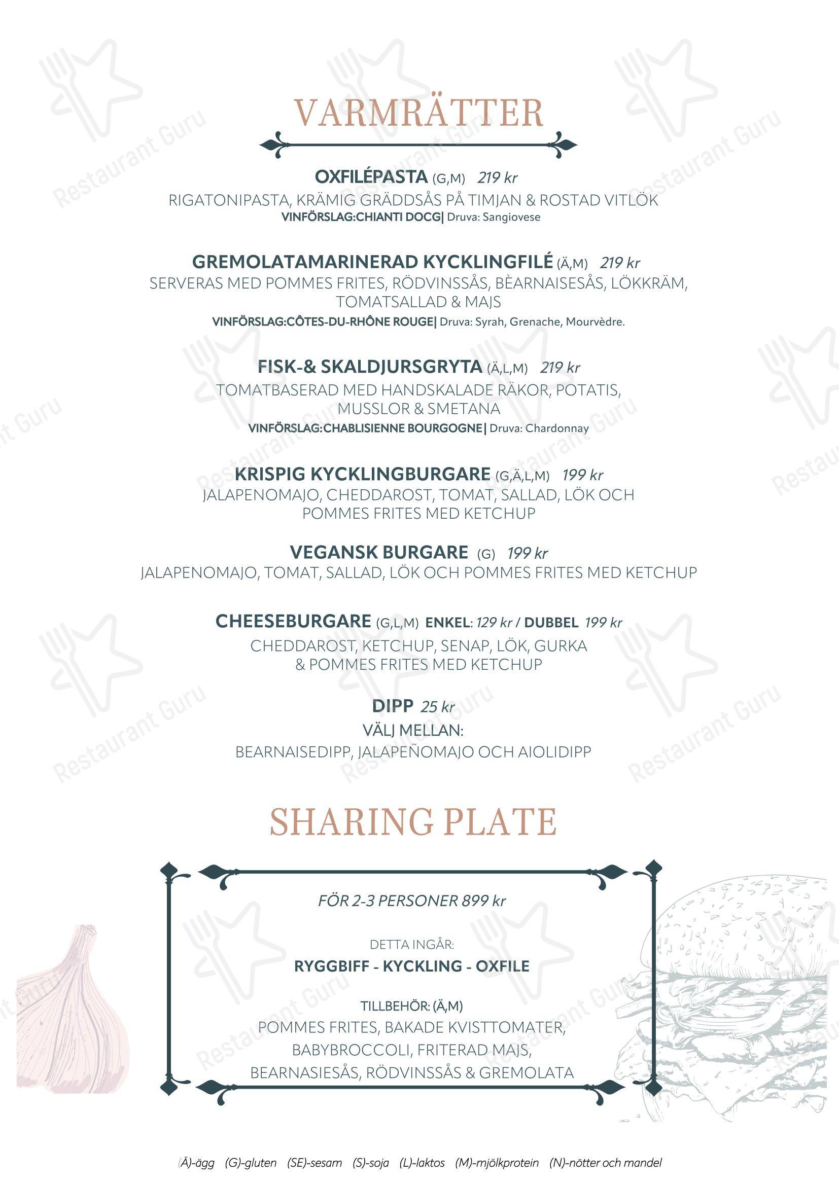 Меню ресторана Restaurant Hugo - Меню напитков