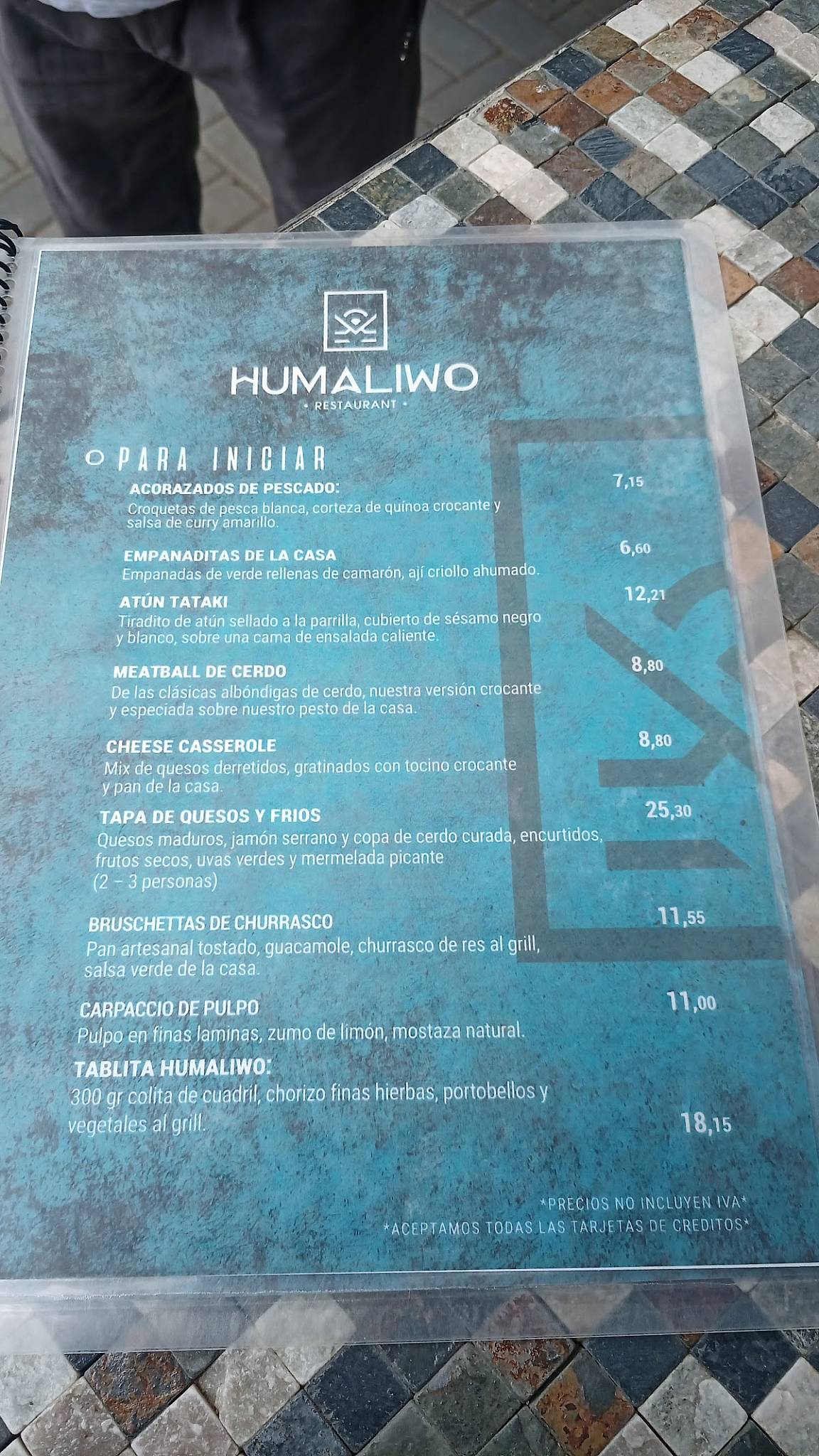Humaliwo меню