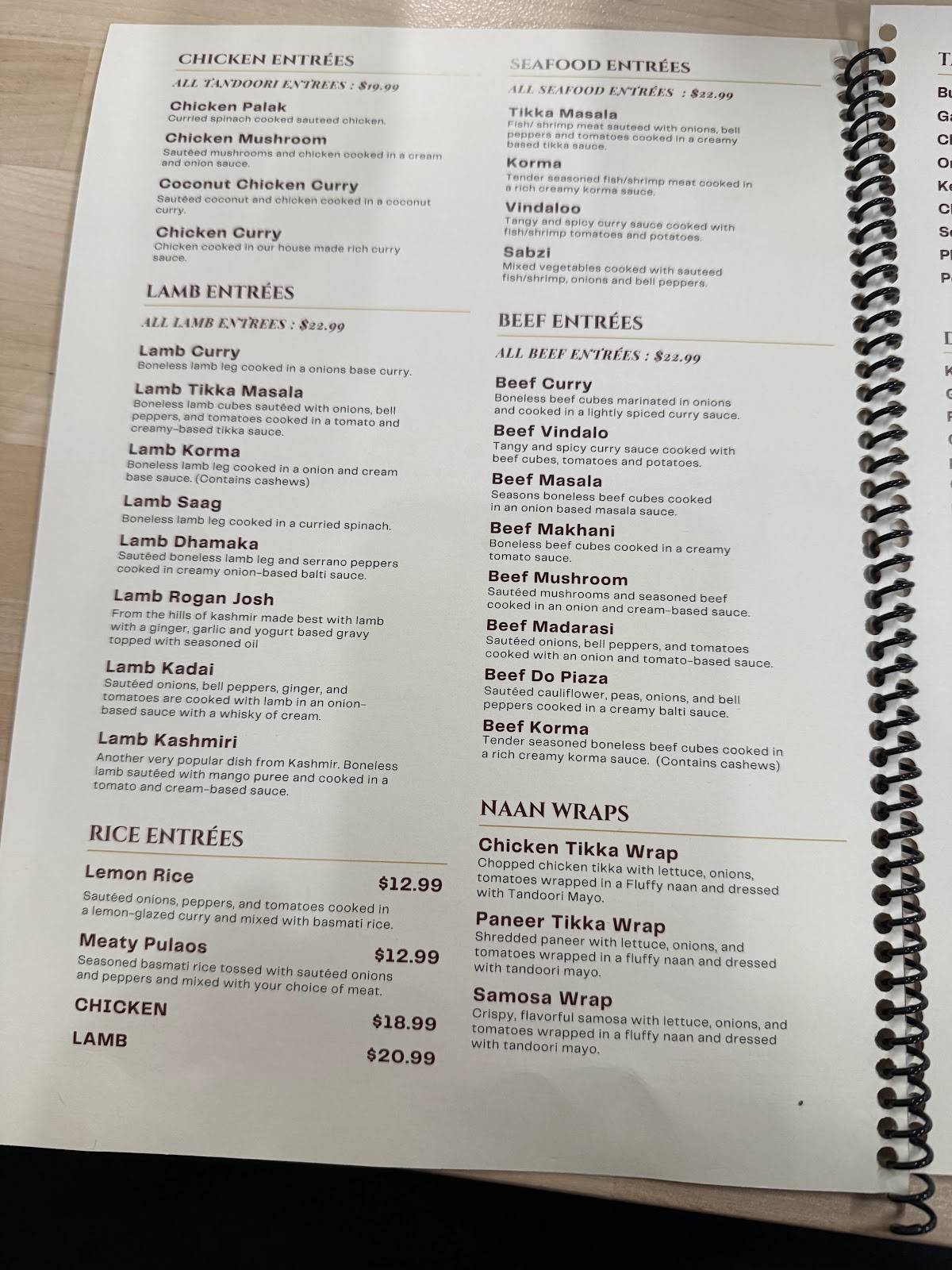 Ityhaas - Authentic Indian Restaurant меню