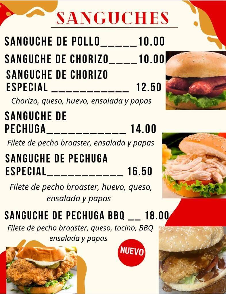JFC FAST FOOD меню
