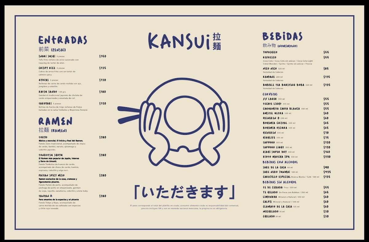 Kansui Torreón меню