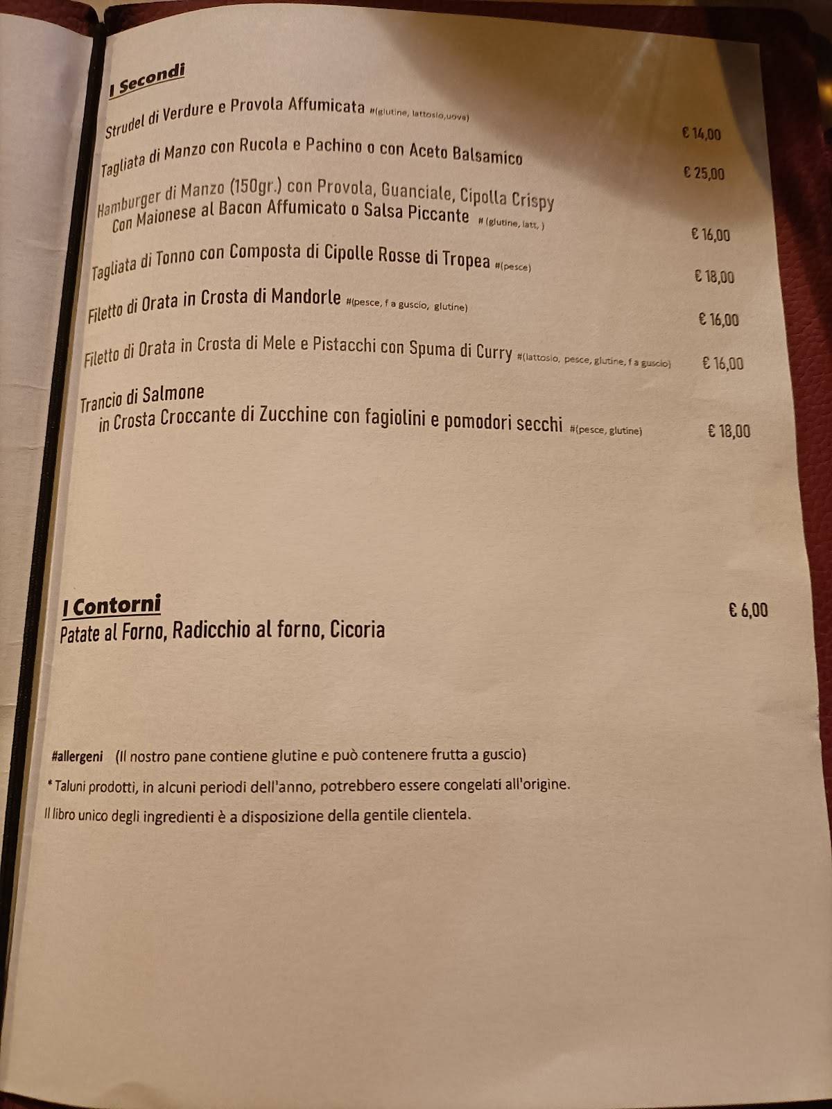 L'Acino brillo меню