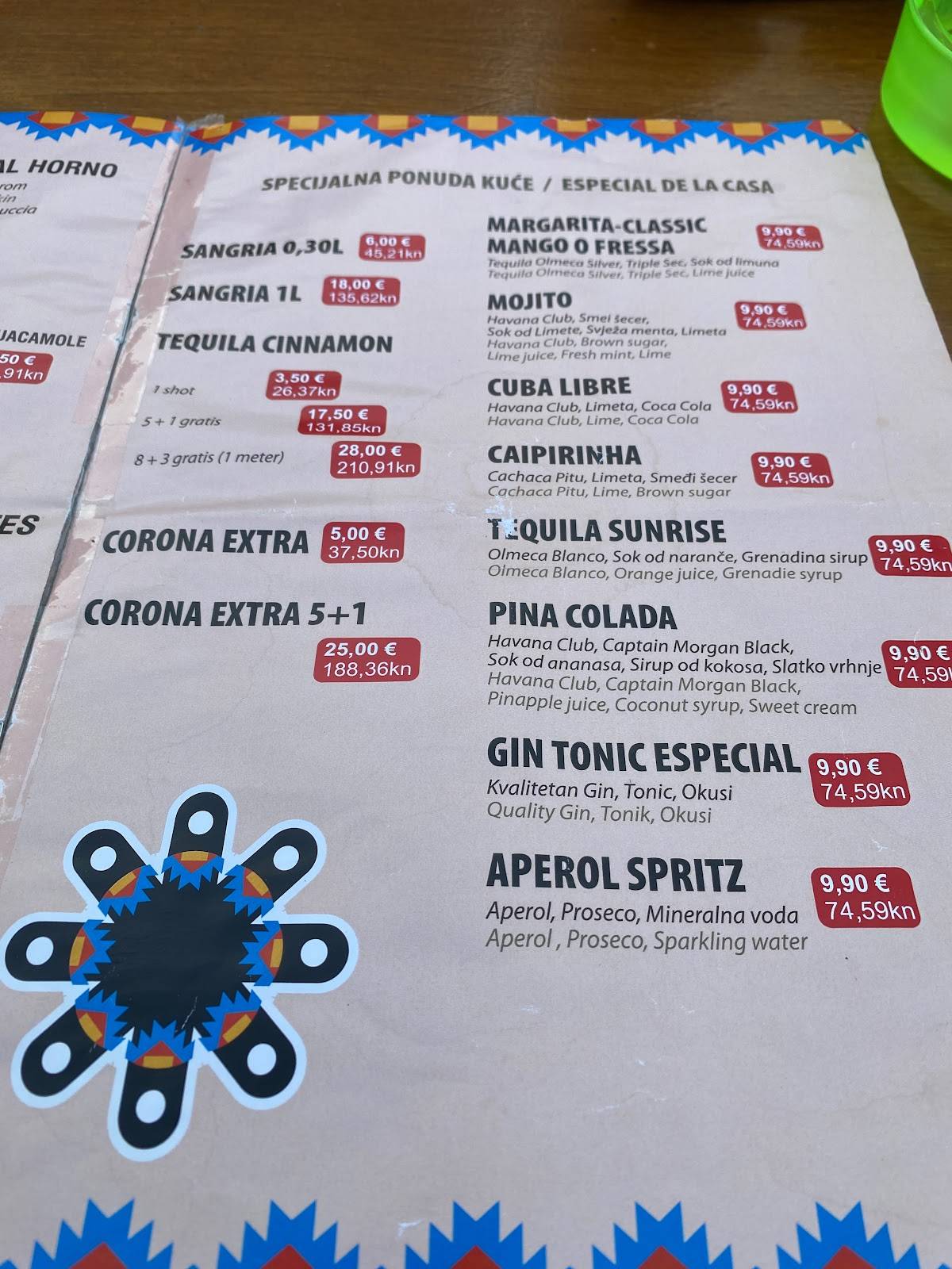 La Barca - CANTINA MEXICANA меню