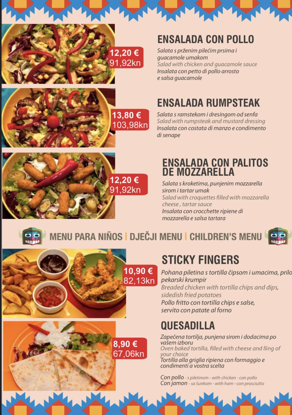 La Barca - CANTINA MEXICANA меню