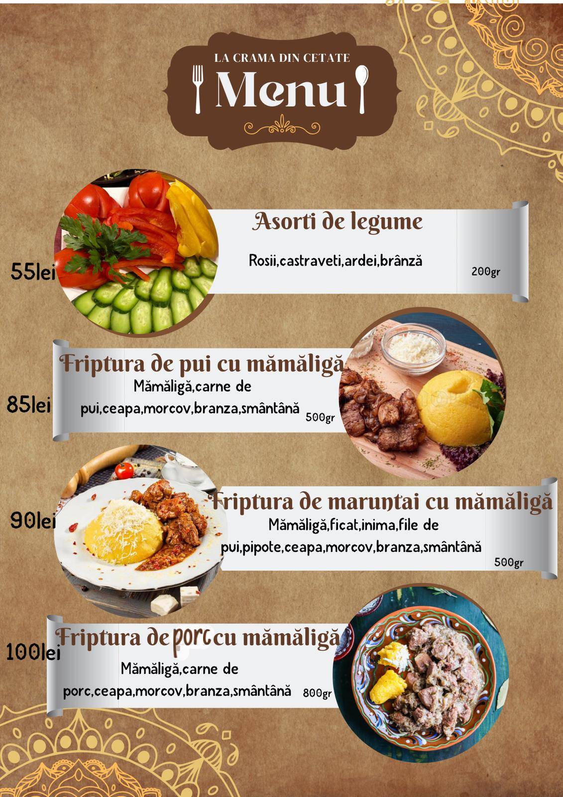 . меню
