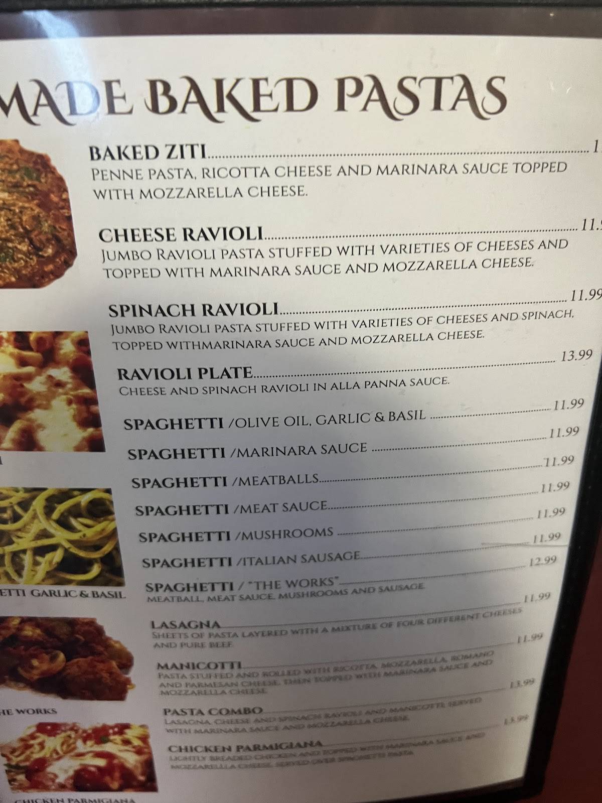 Luigi's Italian Restaurant меню