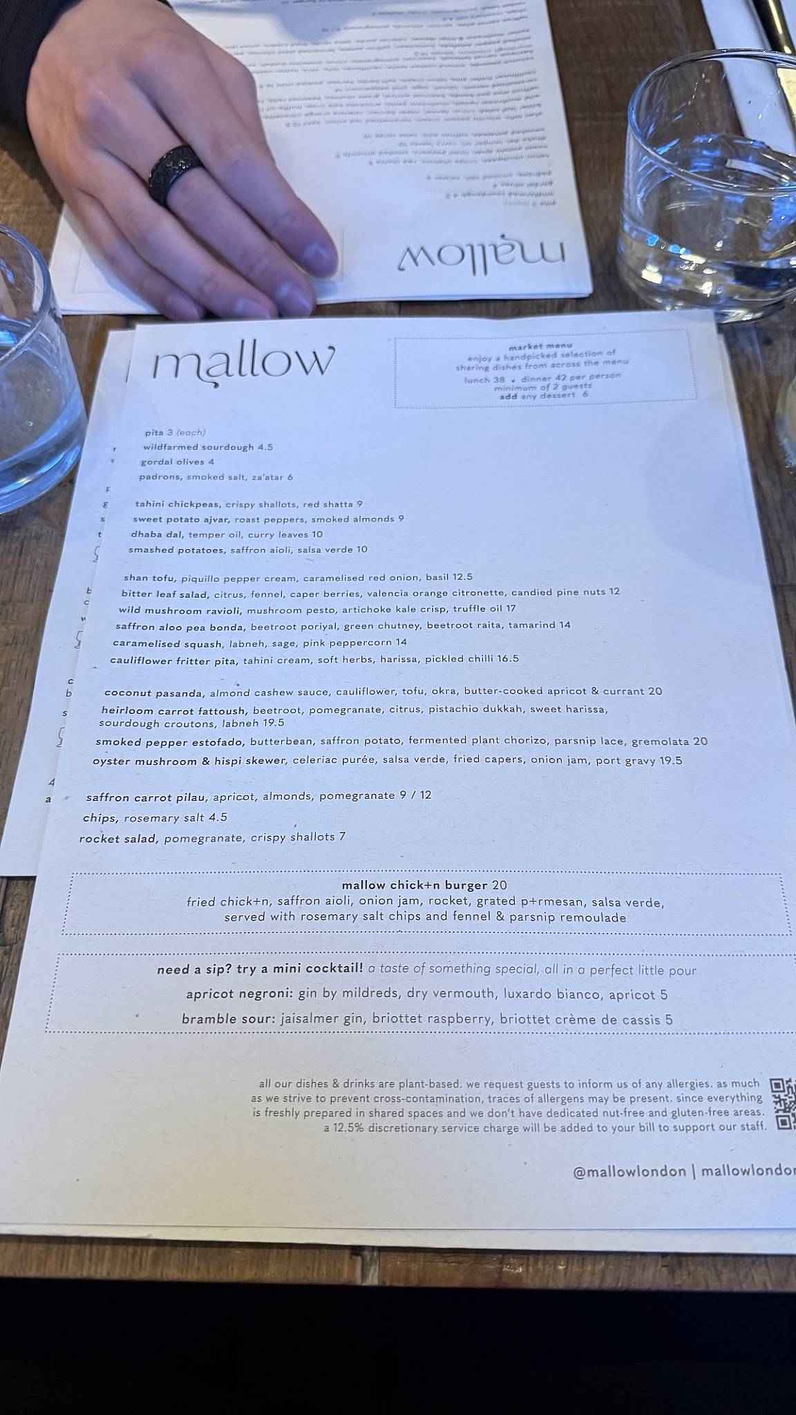 Mallow Borough Market меню