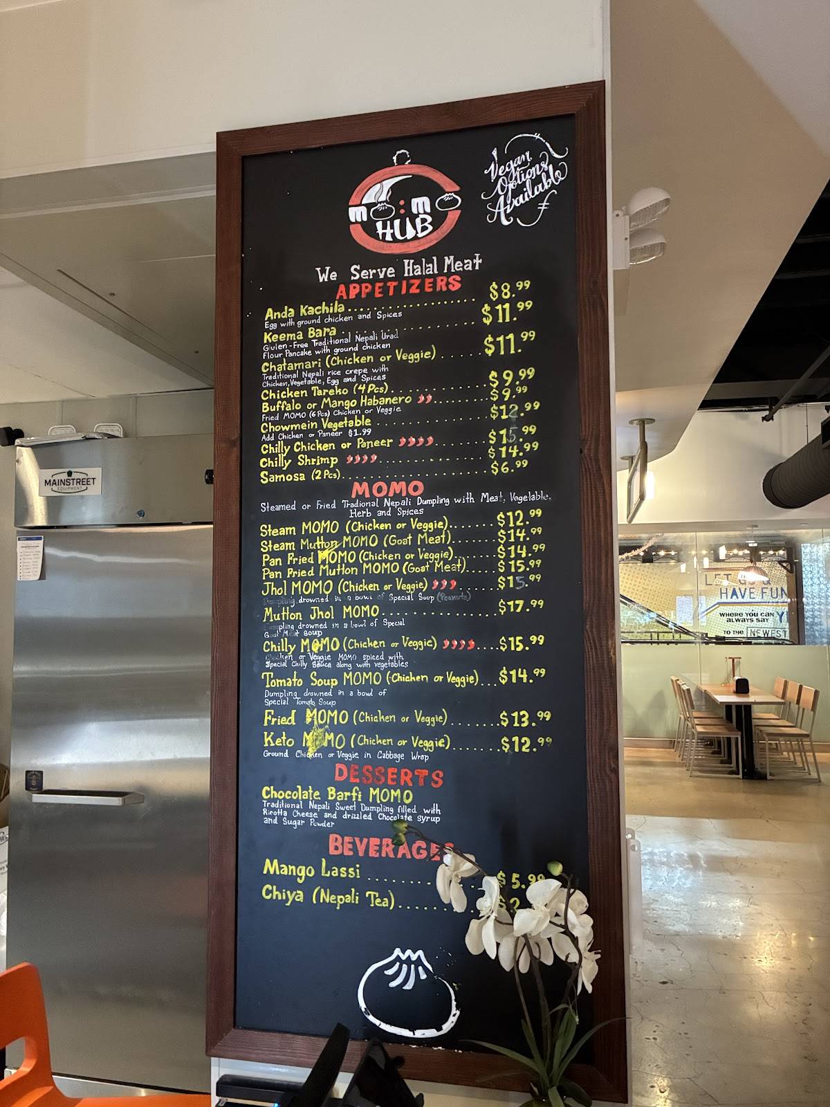 Momo Hub silver Spring меню