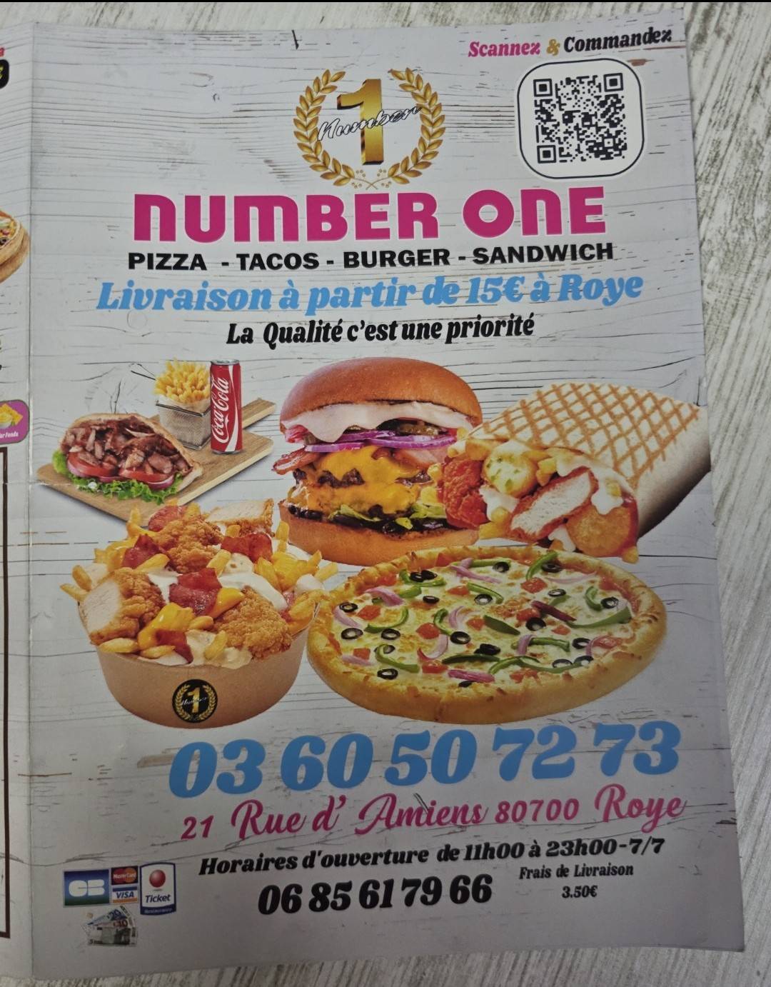 Number one меню