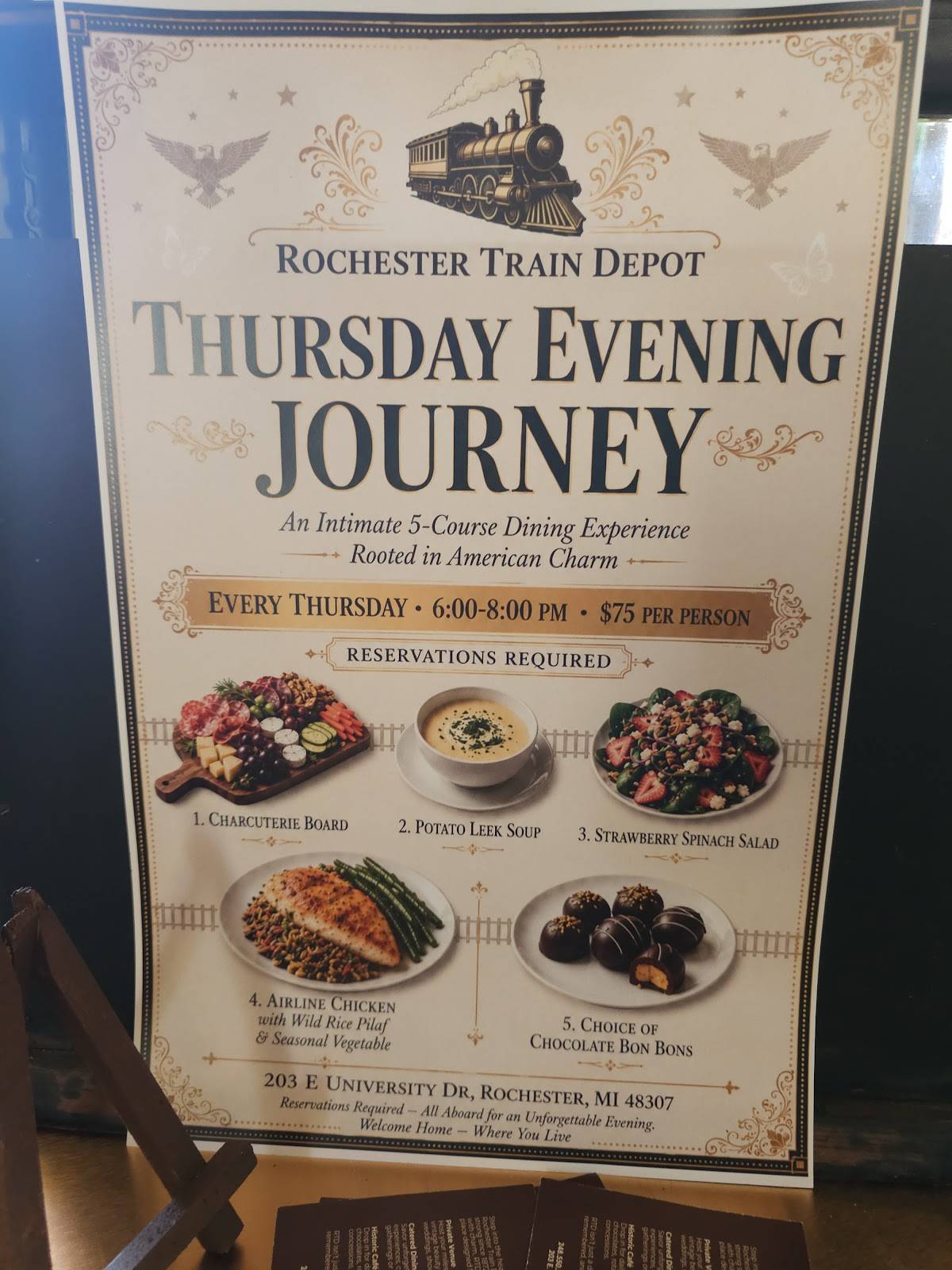 Old Rochester Train Depot меню
