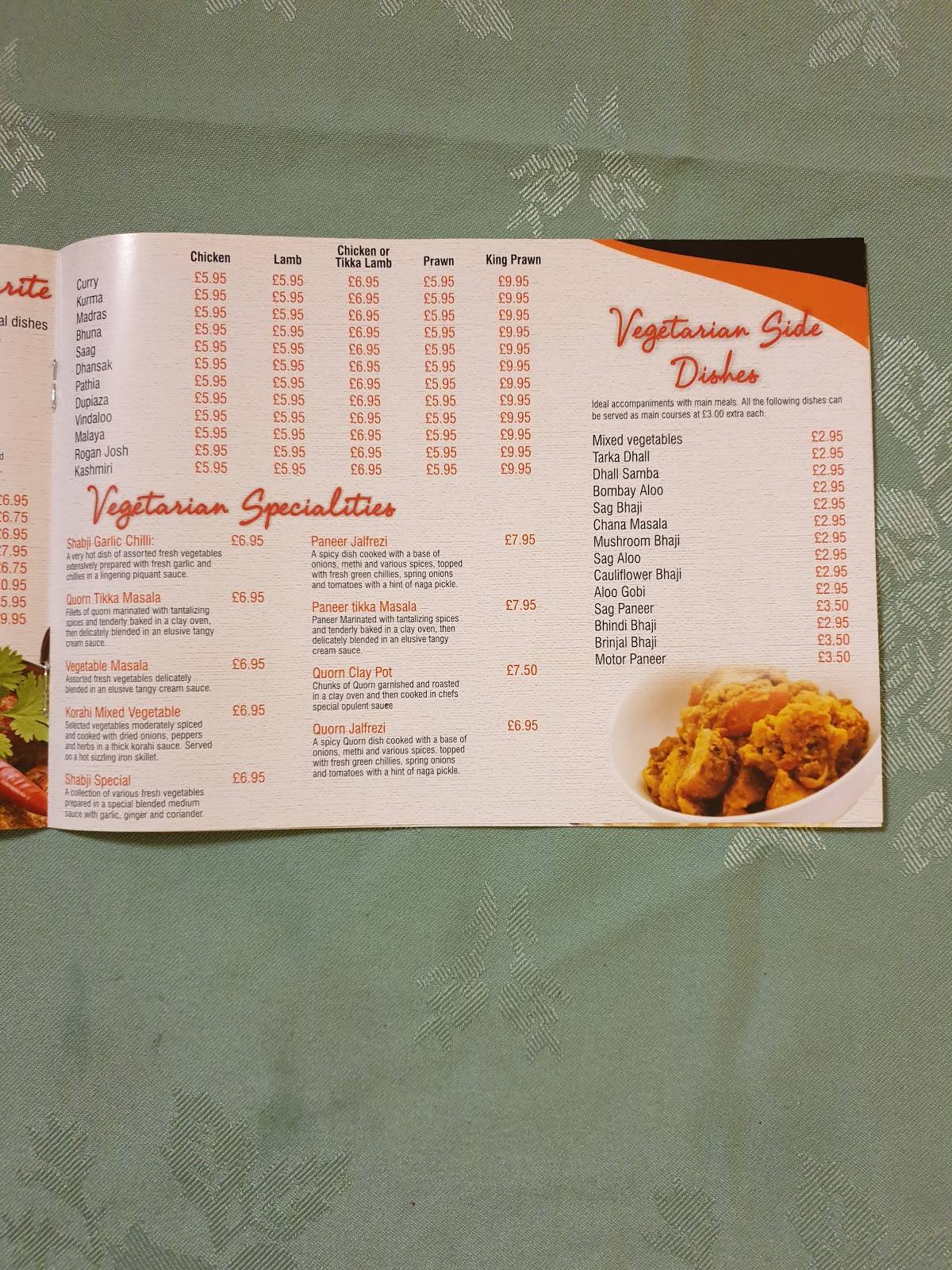 Panacea Indian Dining меню