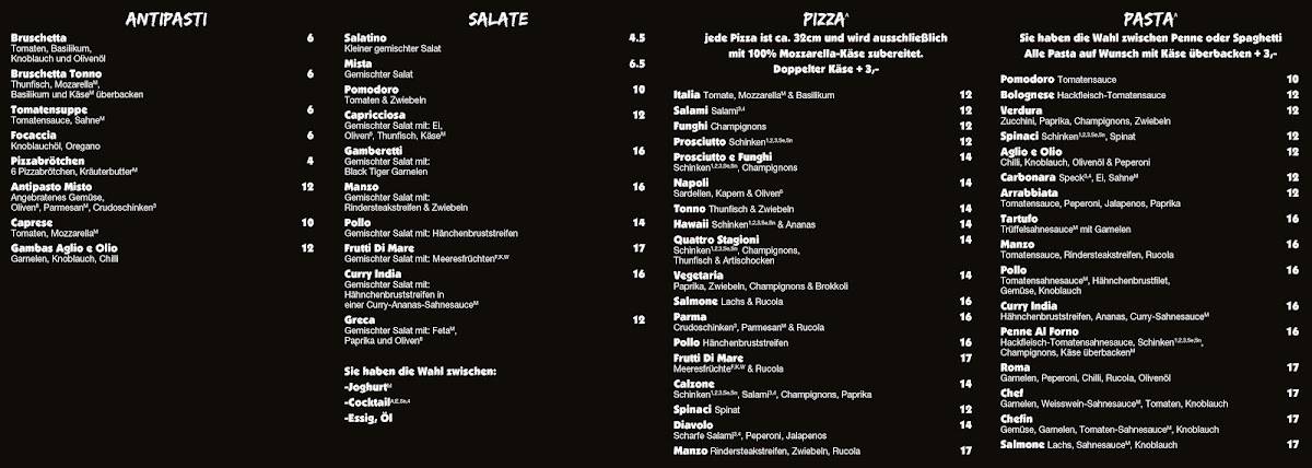 Restaurant Pizza Italia меню