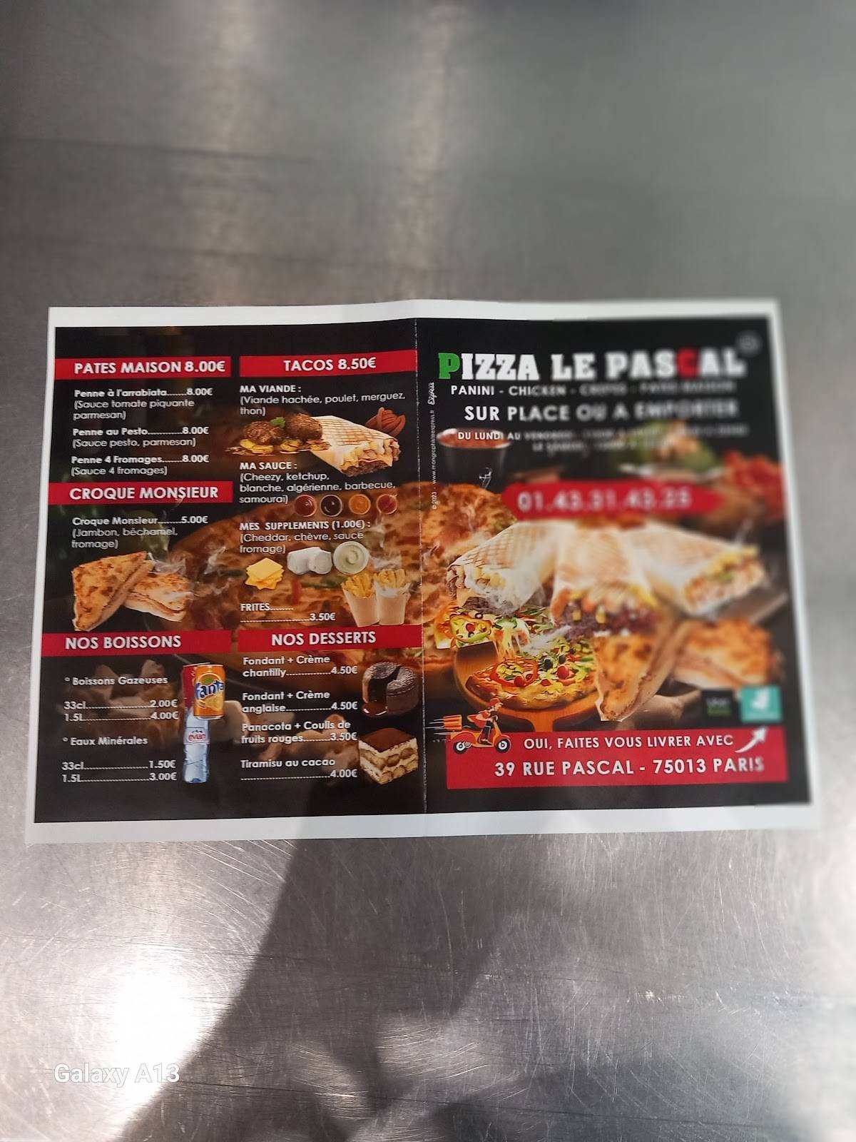 Pizza Le Pascal меню