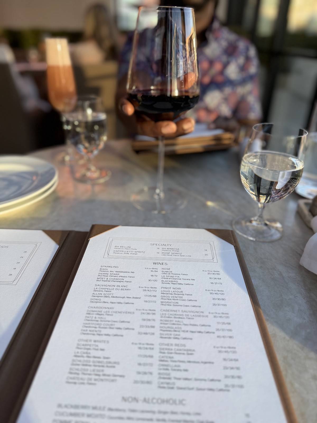 RH Rooftop Restaurant at RH Raleigh меню