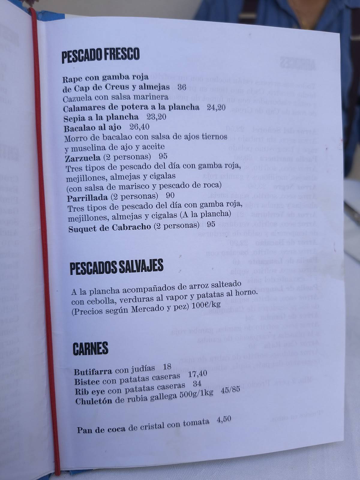 Restaurant Can Rafa меню