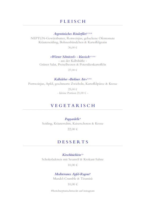 Restaurant GENUSSHAFEN меню