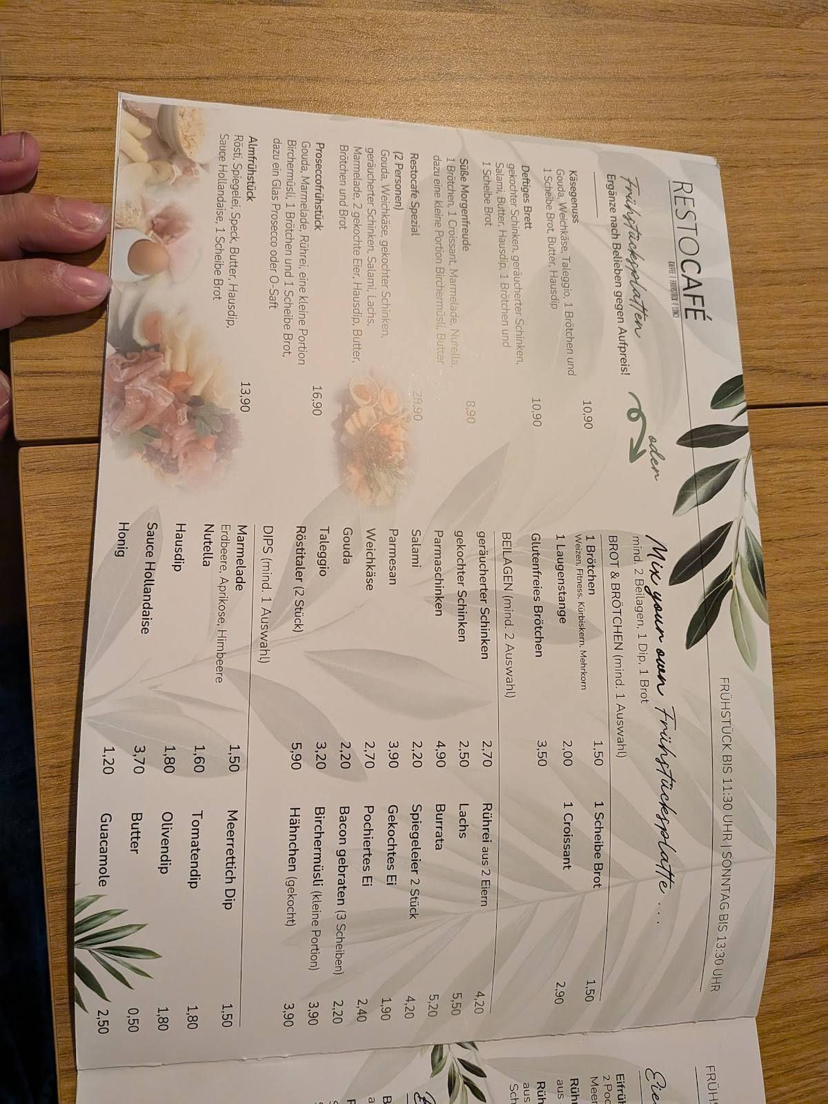 RestoCafe Rheinfelden меню