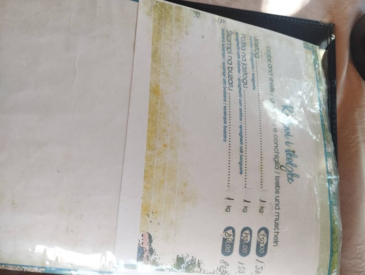 Restoran Roko меню
