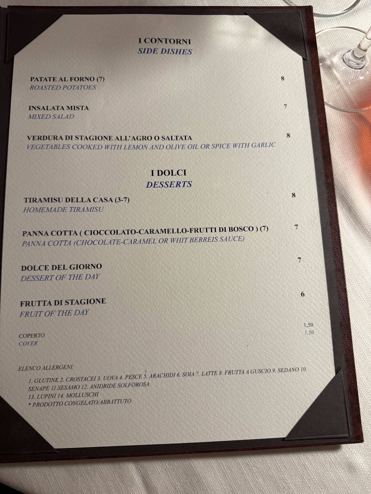 Ristorante Virginiae - Cucina Tipica Romana меню