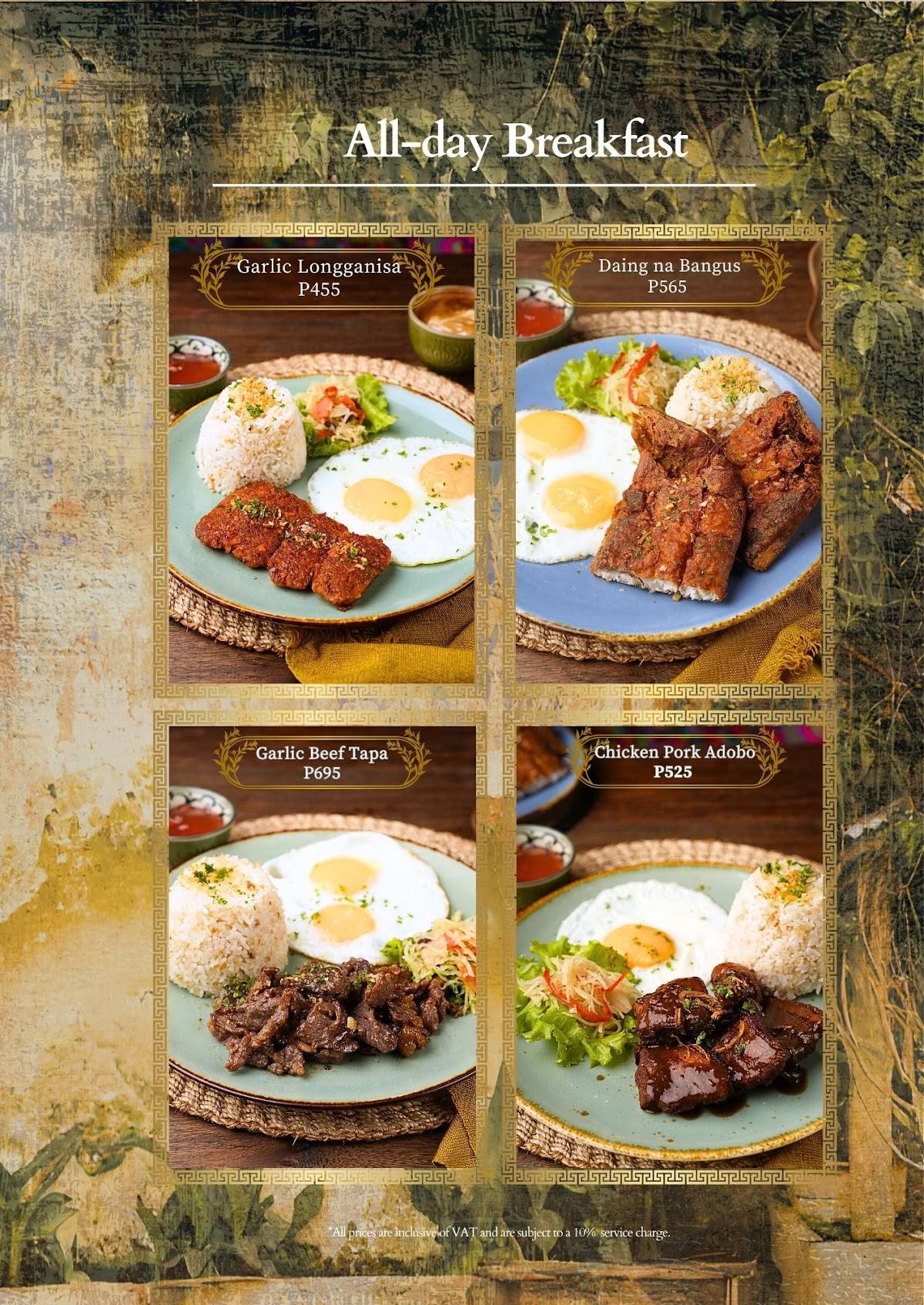 Rustika Asian Urban Kitchen- Vista Mall Santa Rosa, Laguna меню