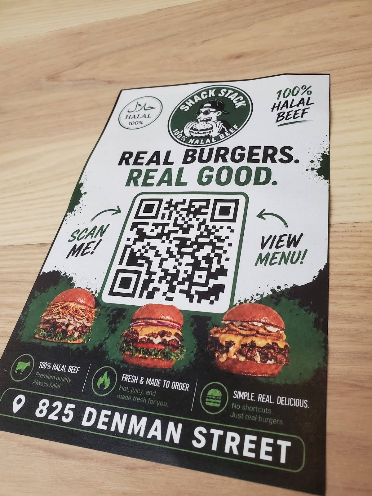 Shack Stack YVR меню
