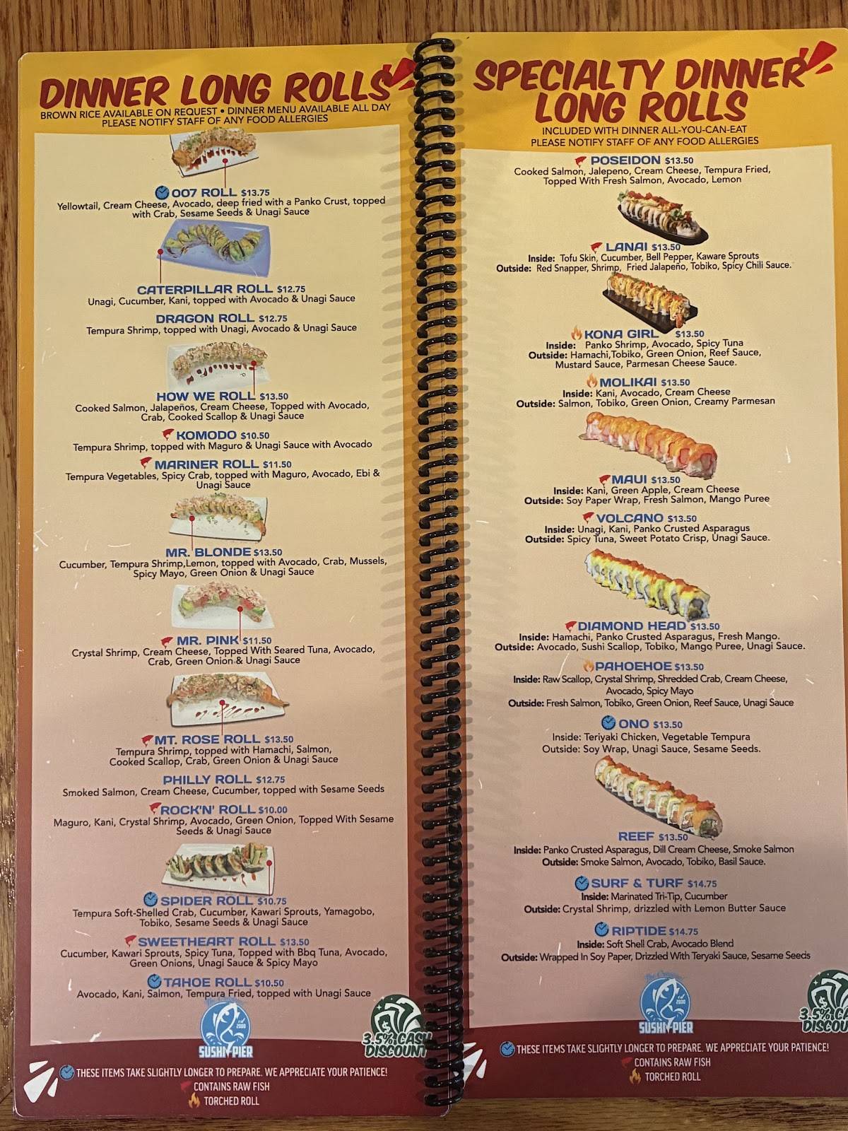 Sushi Pier (Reno) меню