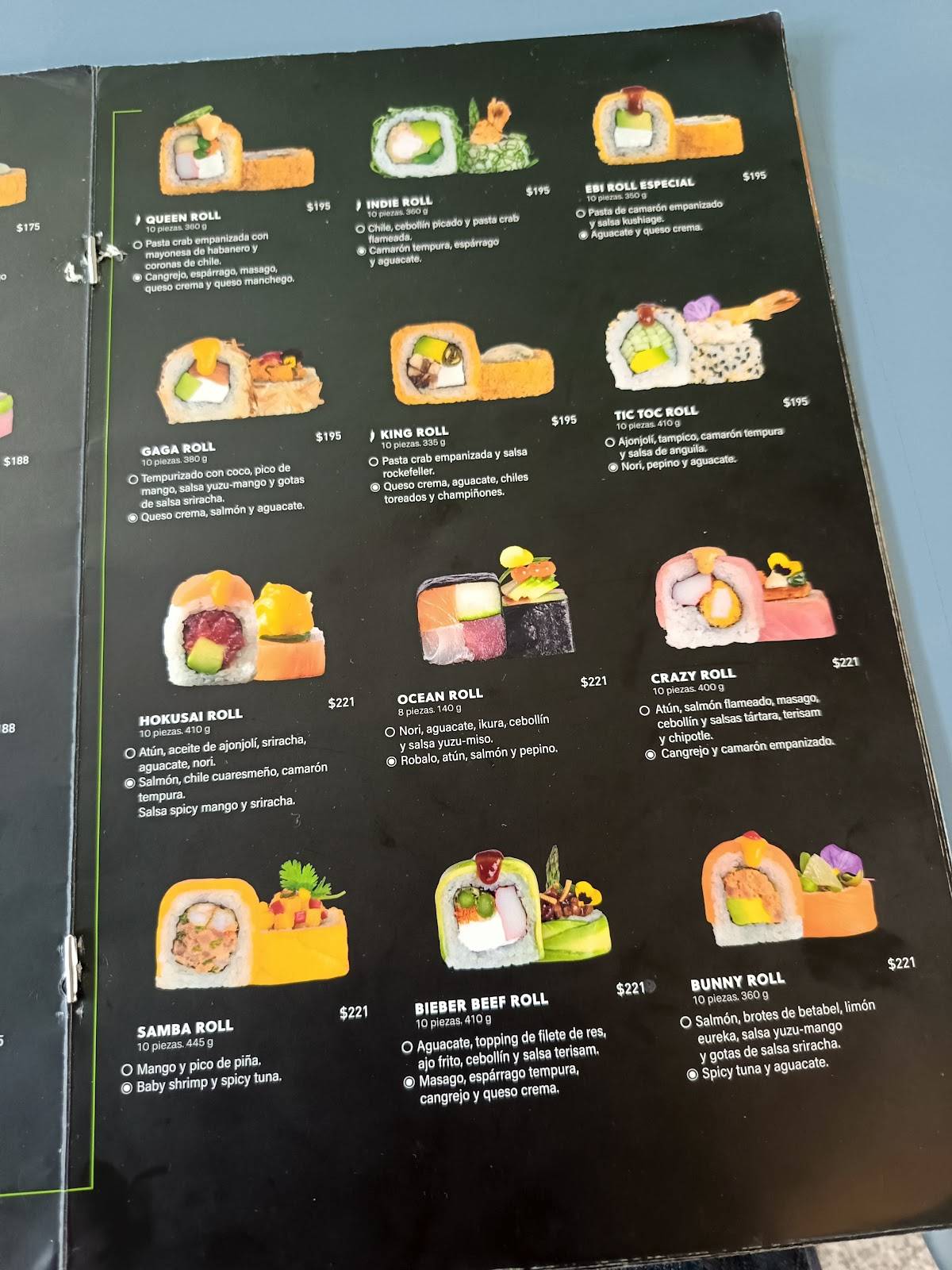 Sushi Roll Galerías Mérida меню