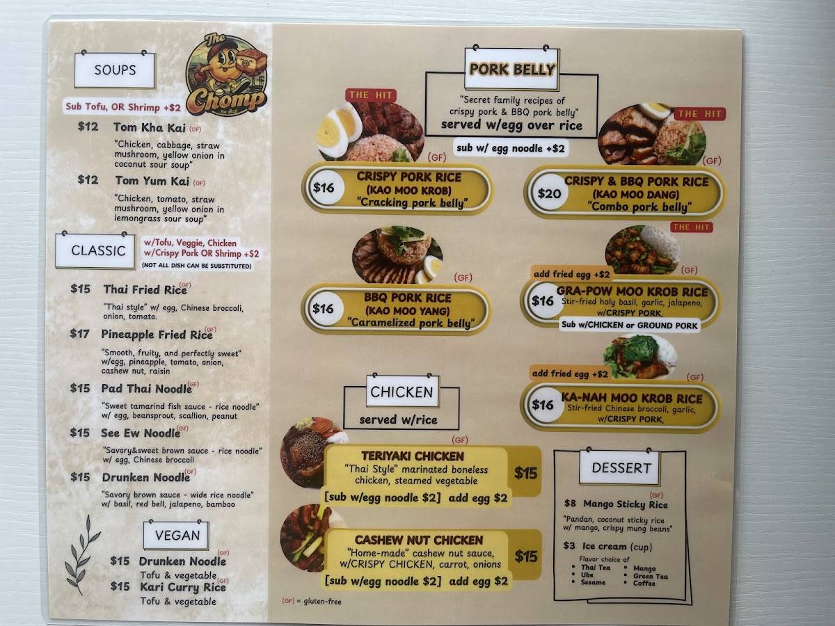 The Chomp Comfort Thai Plate меню