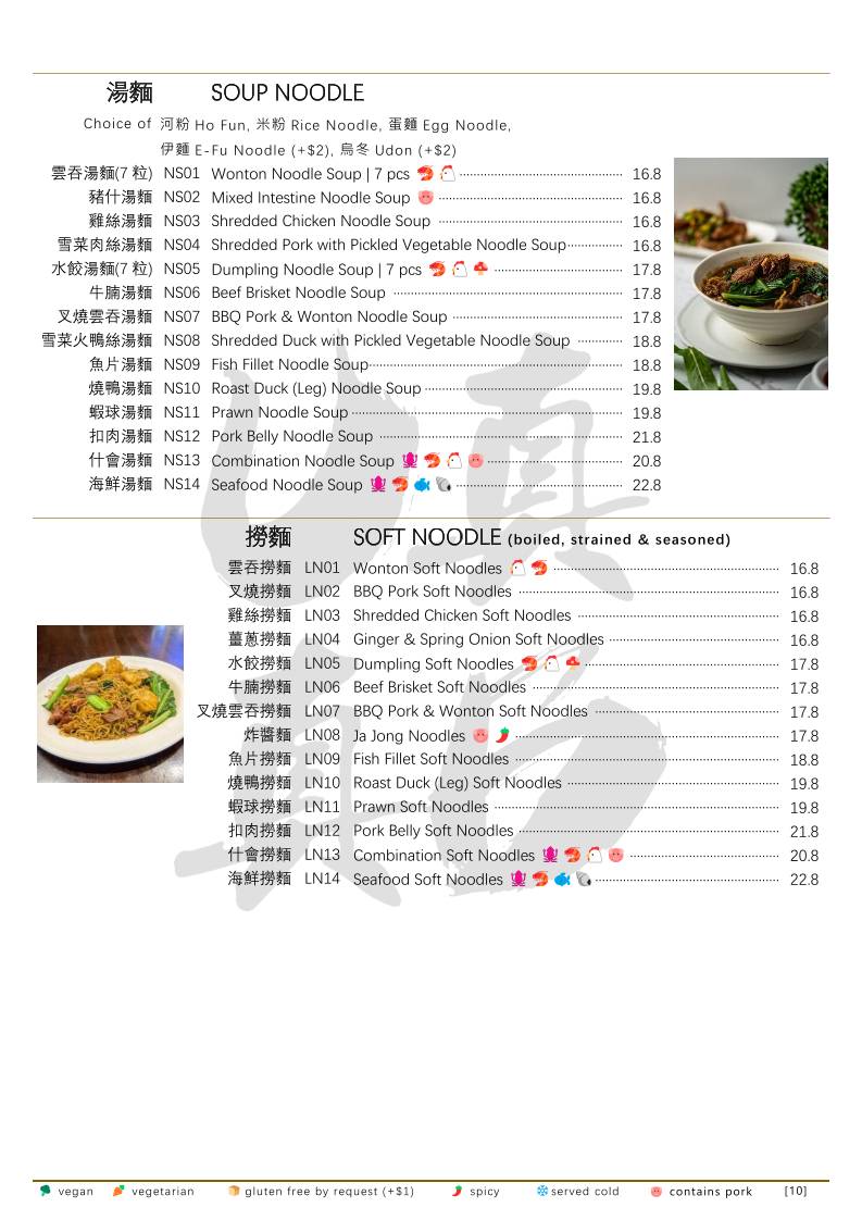 Uncle Billy's Chinese Restaurant меню