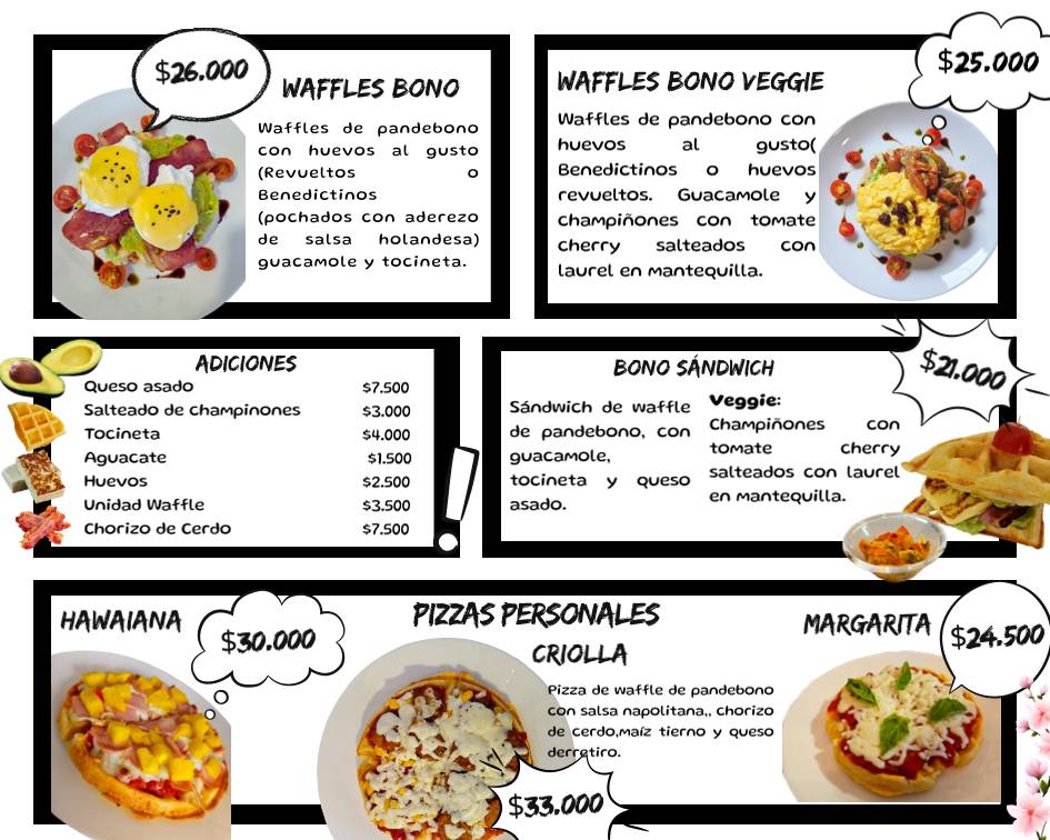 Waffles Bono Café меню