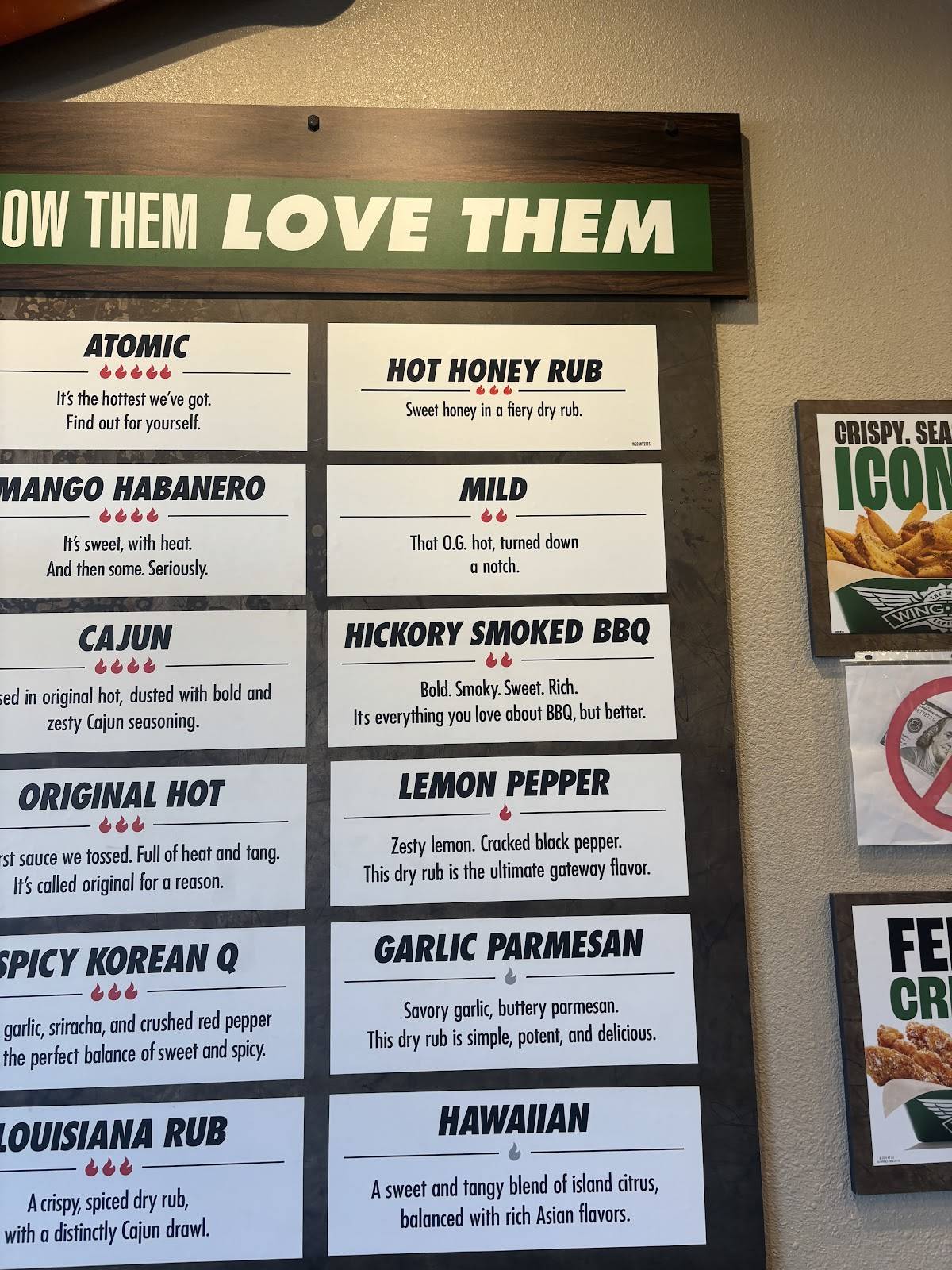 Wingstop меню