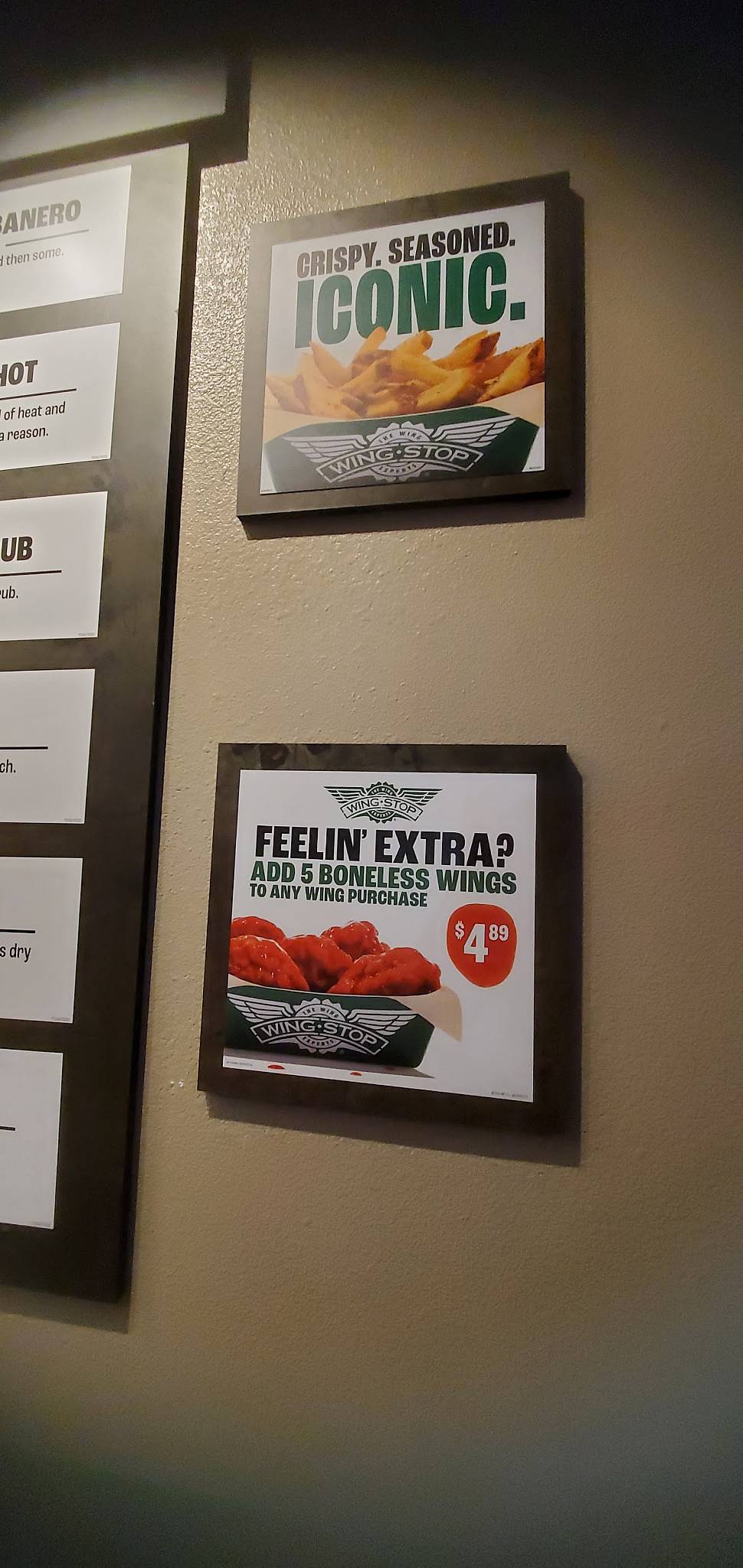 Wingstop меню