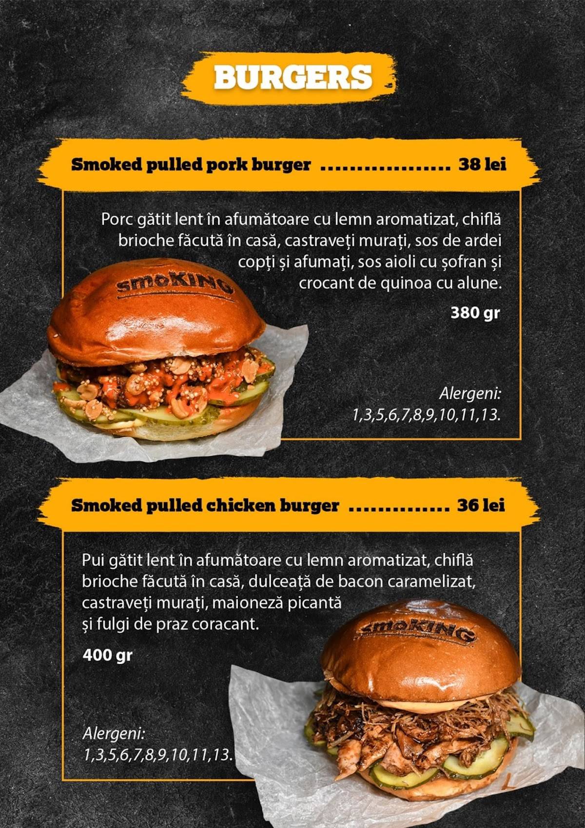 smoKING bbq меню