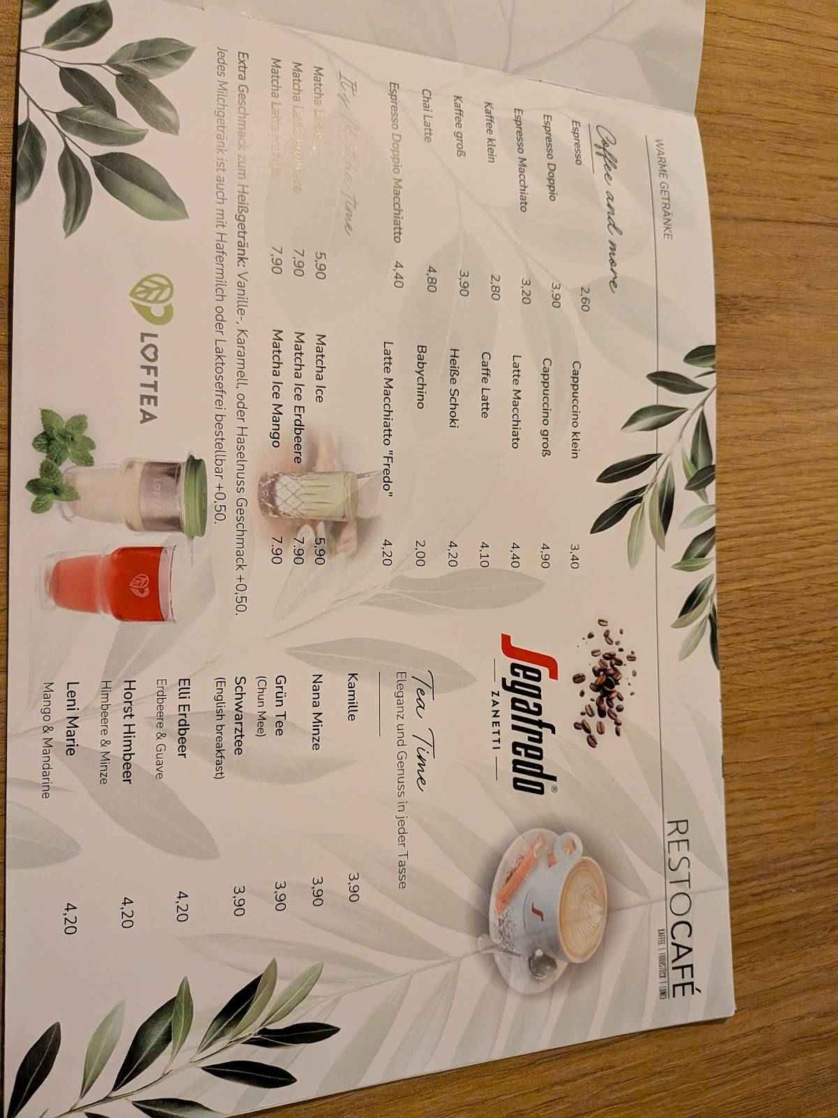 RestoCafe Rheinfelden меню