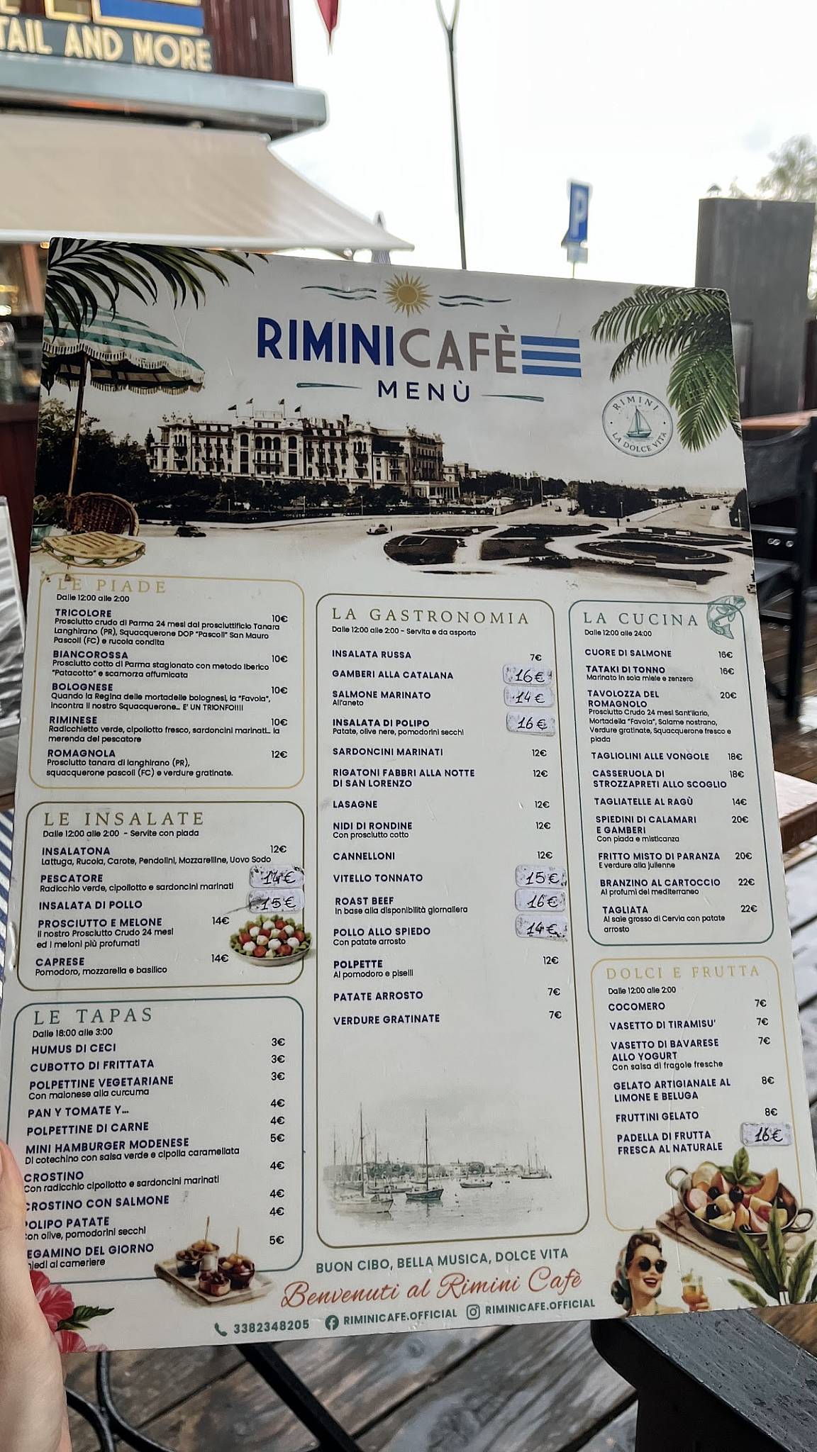 RiminiCafe’ меню